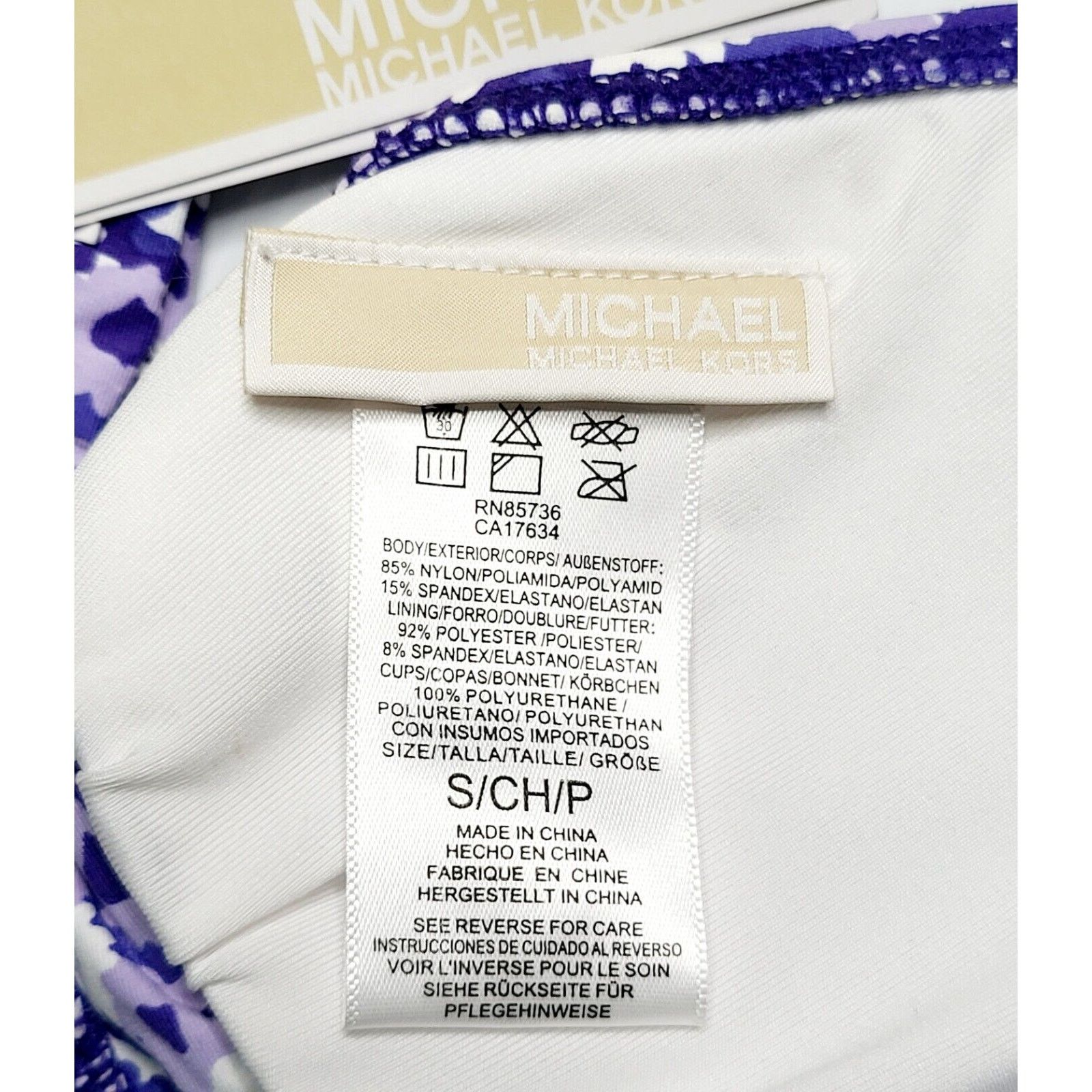 Michael Kors NWT MICHAEL KORS Floral Embellished Bikini Tie Top Womens SM Size ONE SIZE - 4 Thumbnail