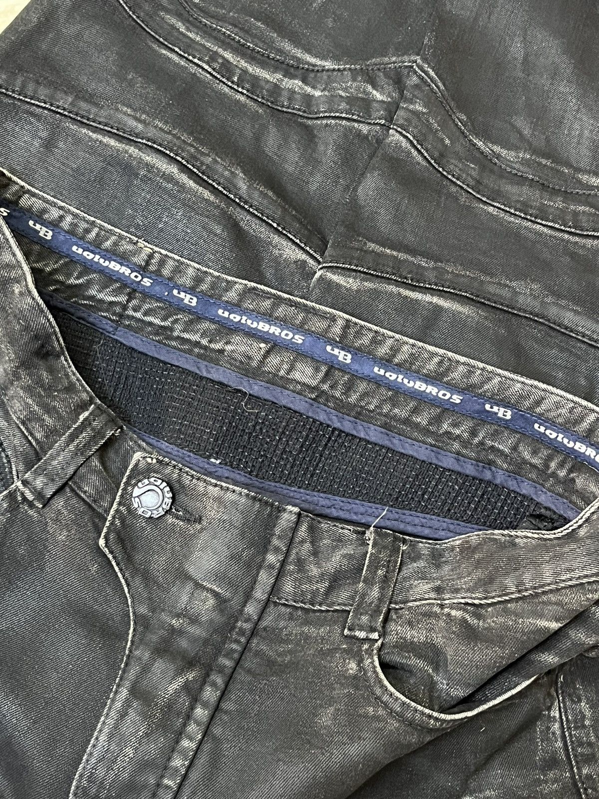Japanese Brand FADED🔥JAPANESE UGLY BROS RIDING PANTS INSPIRED BALMAIN JEANS Size US 34 / EU 50 - 13 Thumbnail