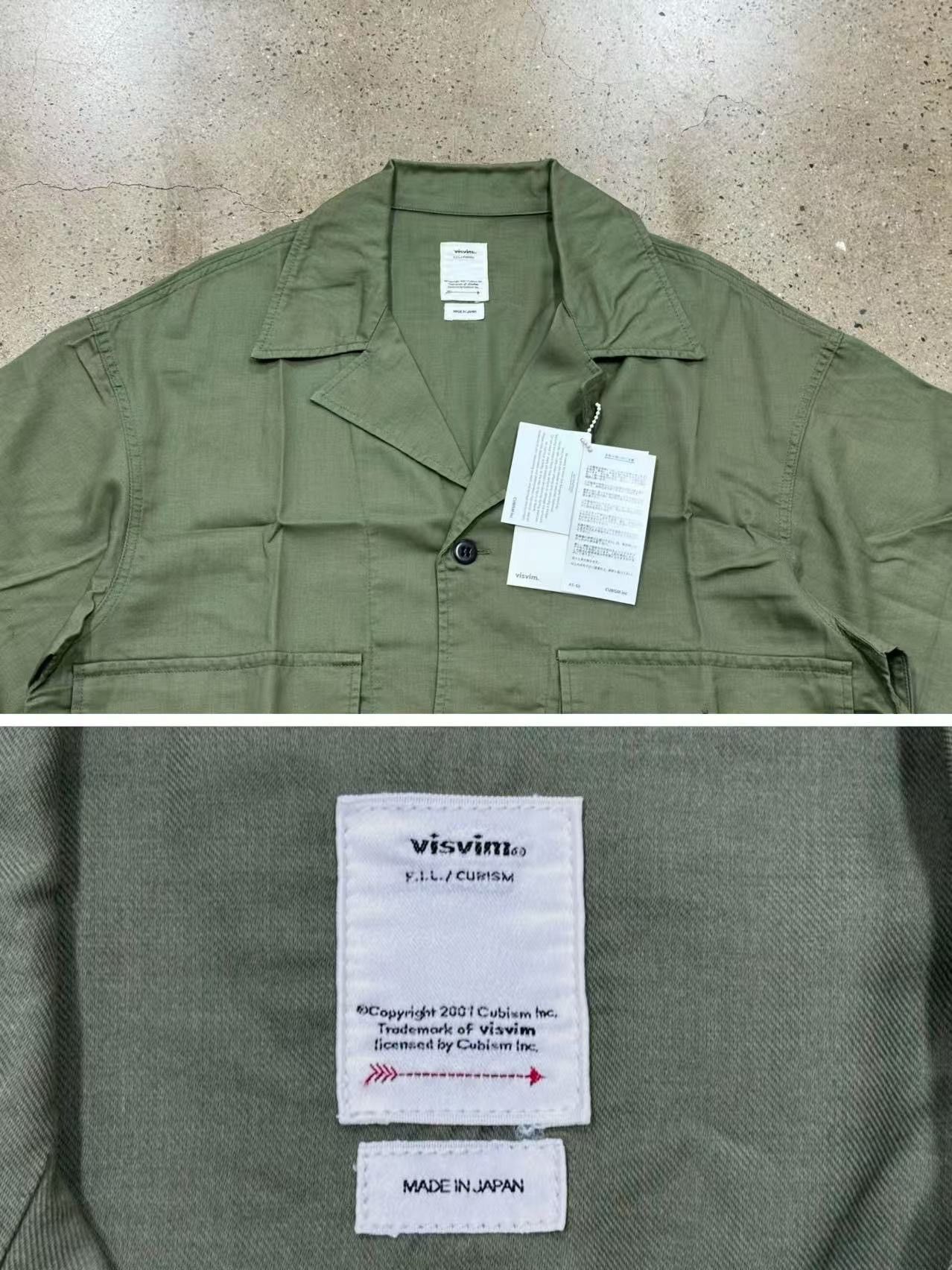 Visvim Visvim 19ss Cornet Shirt S/S Olive （with badges） Size US M / EU 48-50 / 2 - 5 Thumbnail