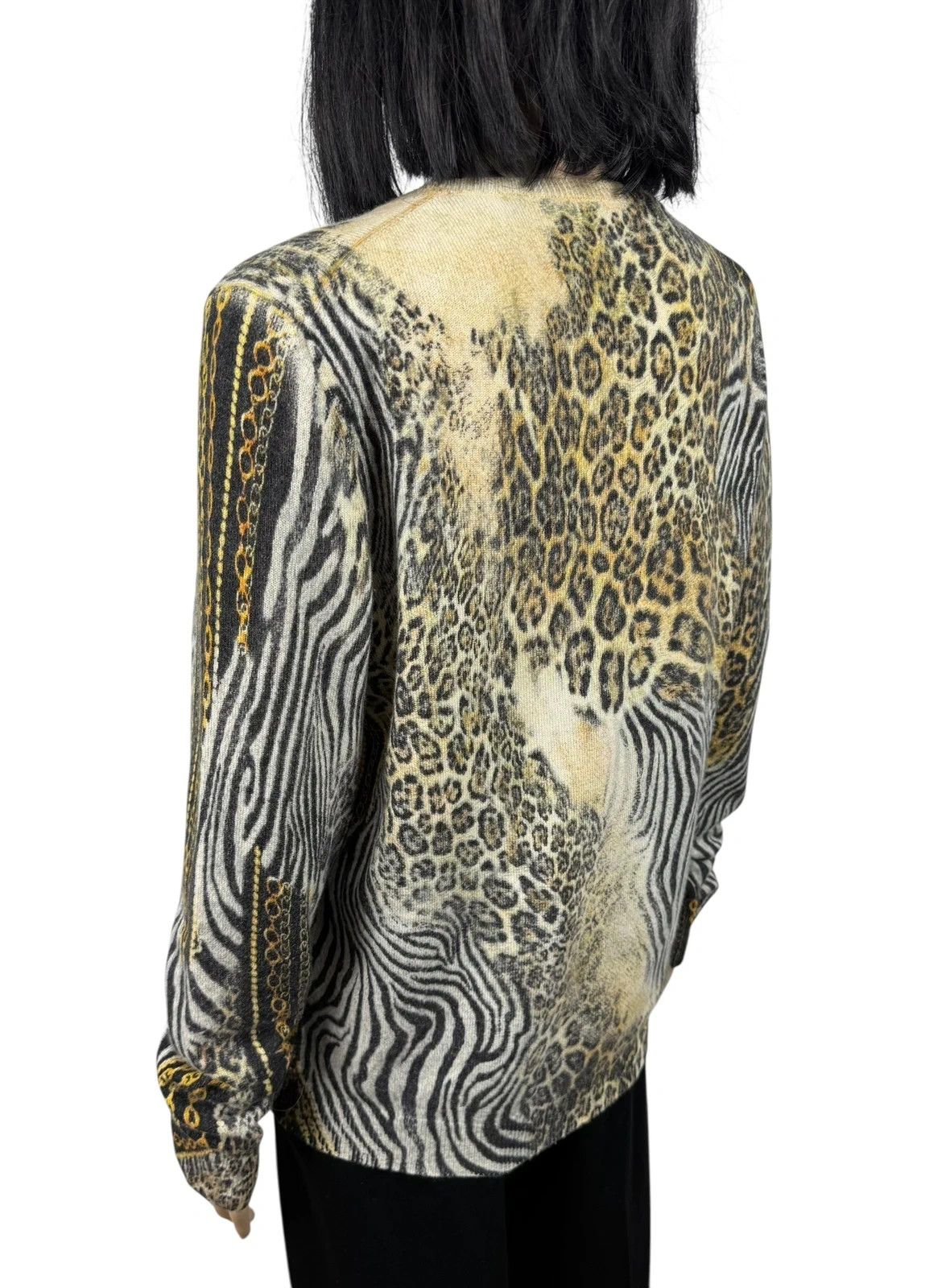 Other Nice Connection Animal Full Frinted Pullover Wool Cashmere Size L / US 10 / IT 46 - 6 Thumbnail