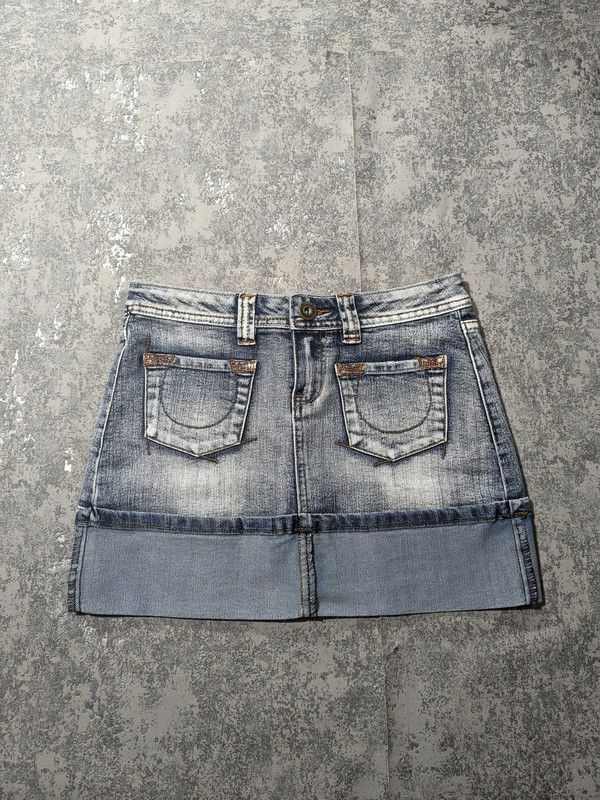 Hysteric Glamour × Miss Sixty STONE WASH MISS SIXTY BALENCIAGA STYLE MINI SKIRT Size 27" / US 4 / IT 40 - 1 Thumbnail
