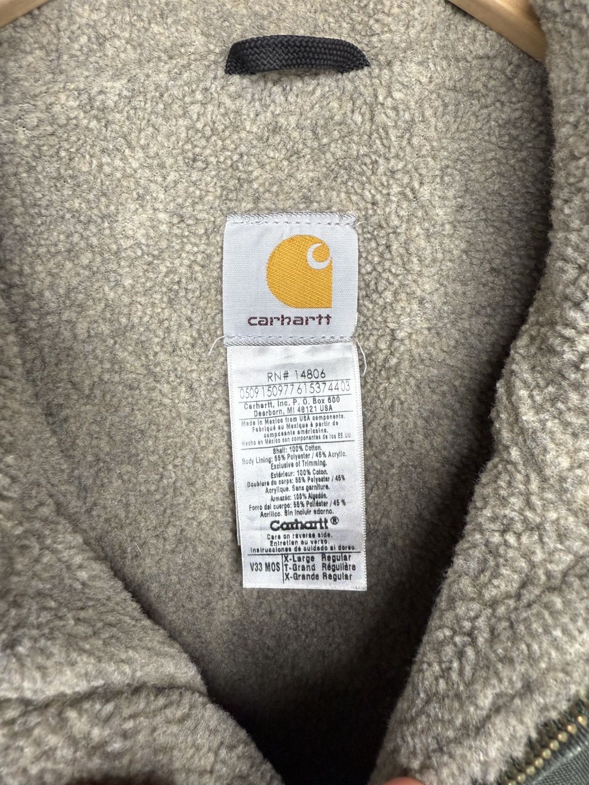 Carhartt × Vintage Vintage Carhartt Duck Canvas Insulated Green Vest Size US XL / EU 56 / 4 - 8 Thumbnail