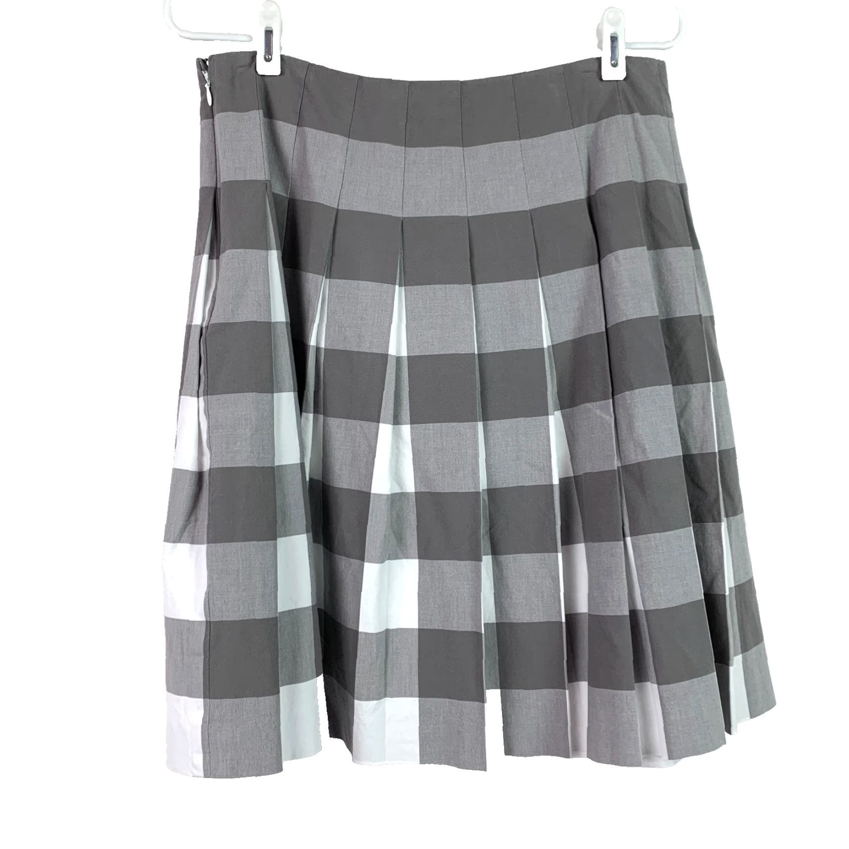 Liz Claiborne Liz Claiborne New York Gray White Plaid Midi Skirt Womens 12 Size 34" / US 12 / IT 48 - 3 Thumbnail