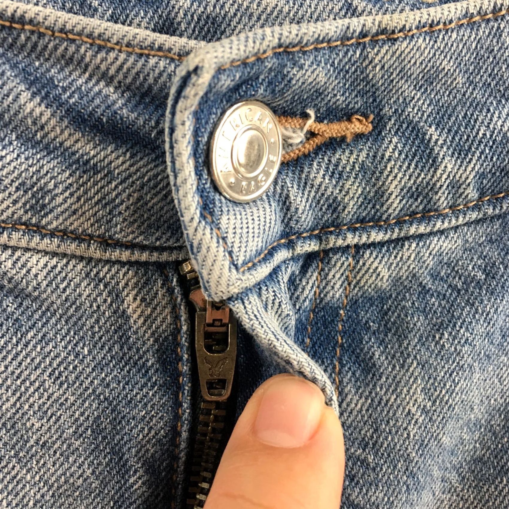 American Eagle Outfitters American Eagle Outfitters Straight Jeans Womens 14 Blue Mid Rise Denim 36x30 Regular Waist 5-Pocket Size 36" / US 14 / IT 50 - 5 Thumbnail