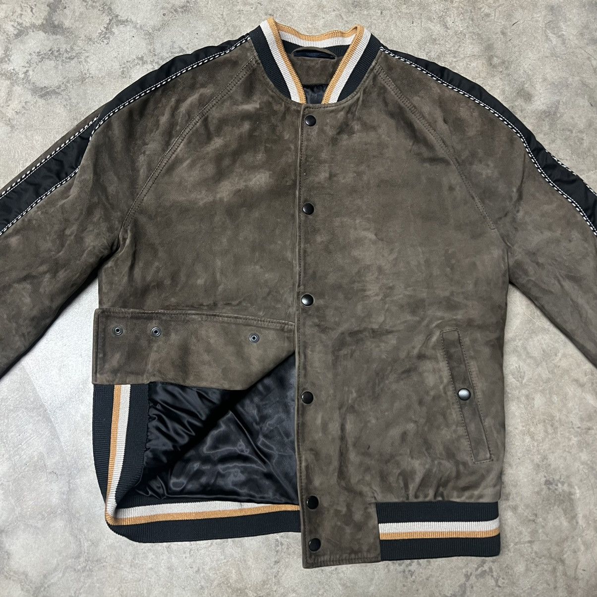 Designer × Lanvin Jeanne Lanvin Women’s Designer Lamb Leather Bomber Jacket Size L / US 10 / IT 46 - 3 Thumbnail