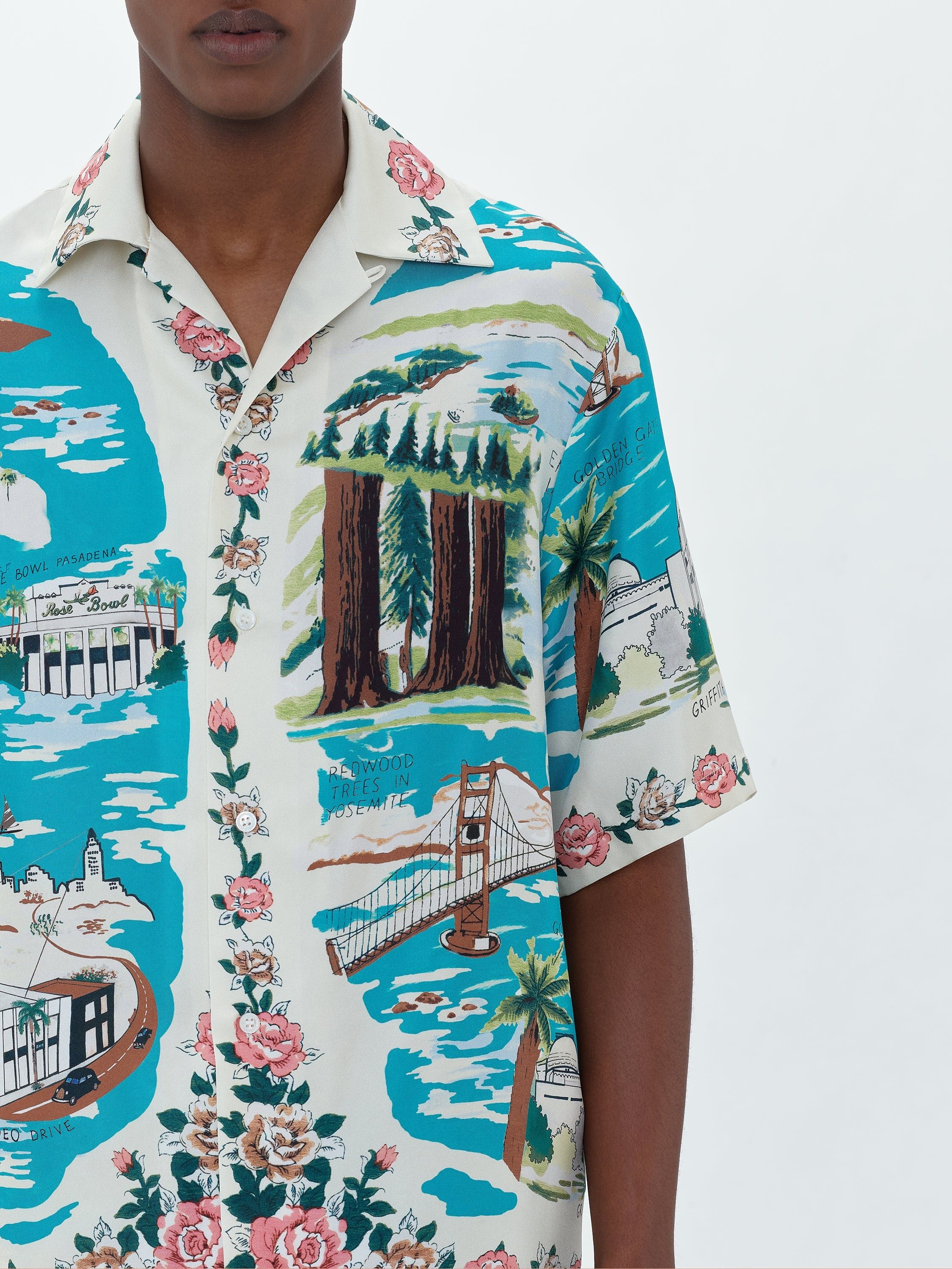 Amiri o1s1wg110825 California Bowling Shirt in Multicolor Size US M / EU 48-50 / 2 - 5 Thumbnail