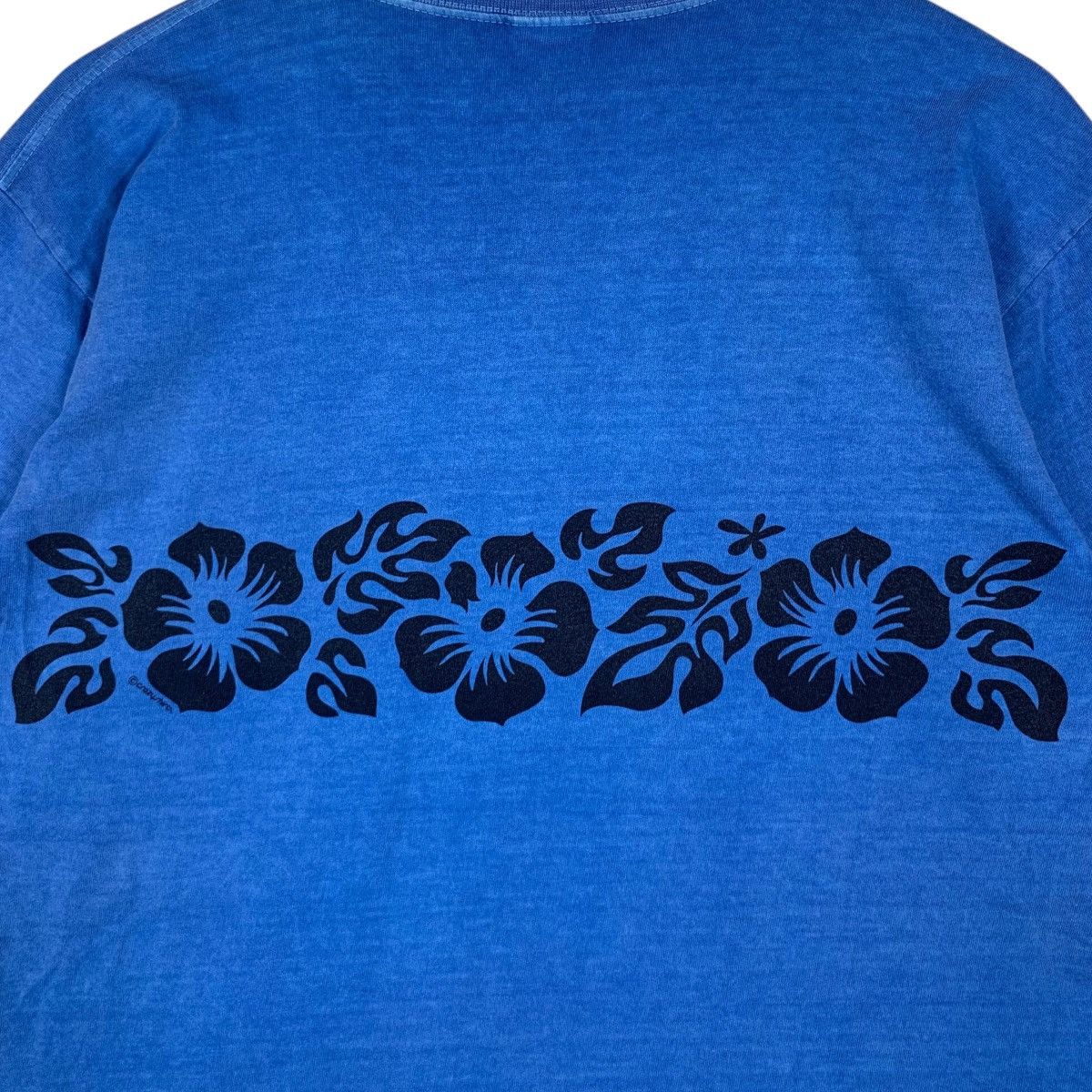 Other Vintage 90’ CRAZY SHIRTS Blue Hawaii Dyed Floral Tee Shirt Size M / US 6-8 / IT 42-44 - 6 Thumbnail