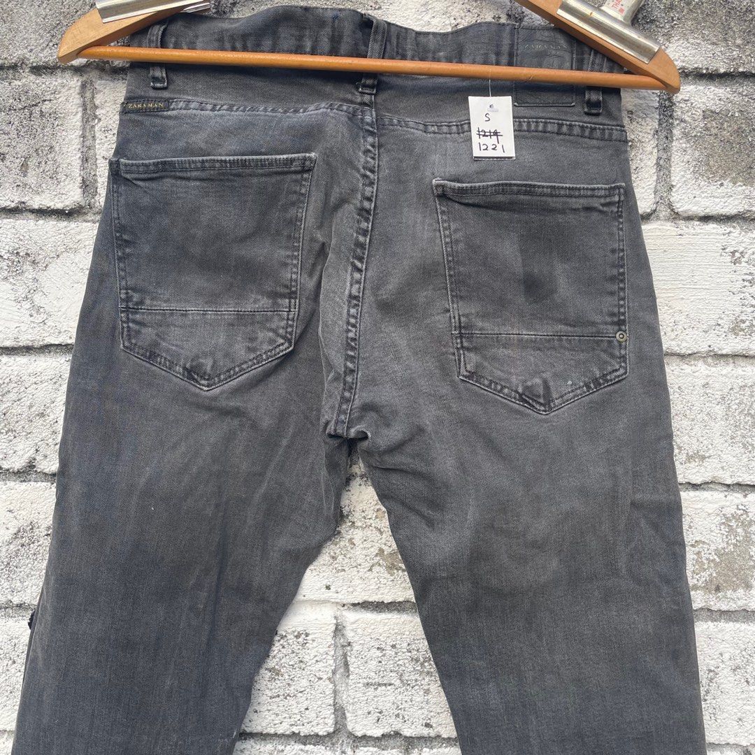 Zara Size 28 Zara Man Jeans with Patch on Knee Charcoal Grey Size US 28 / EU 44 - 7 Thumbnail