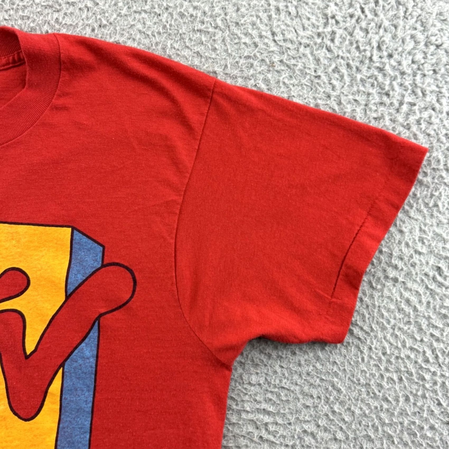 Vintage VINTAGE MTV Screen Stars Shirt Mens M Red Music Short Sleeve Graphic Print 1980s USA Size US M / EU 48-50 / 2 - 5 Thumbnail