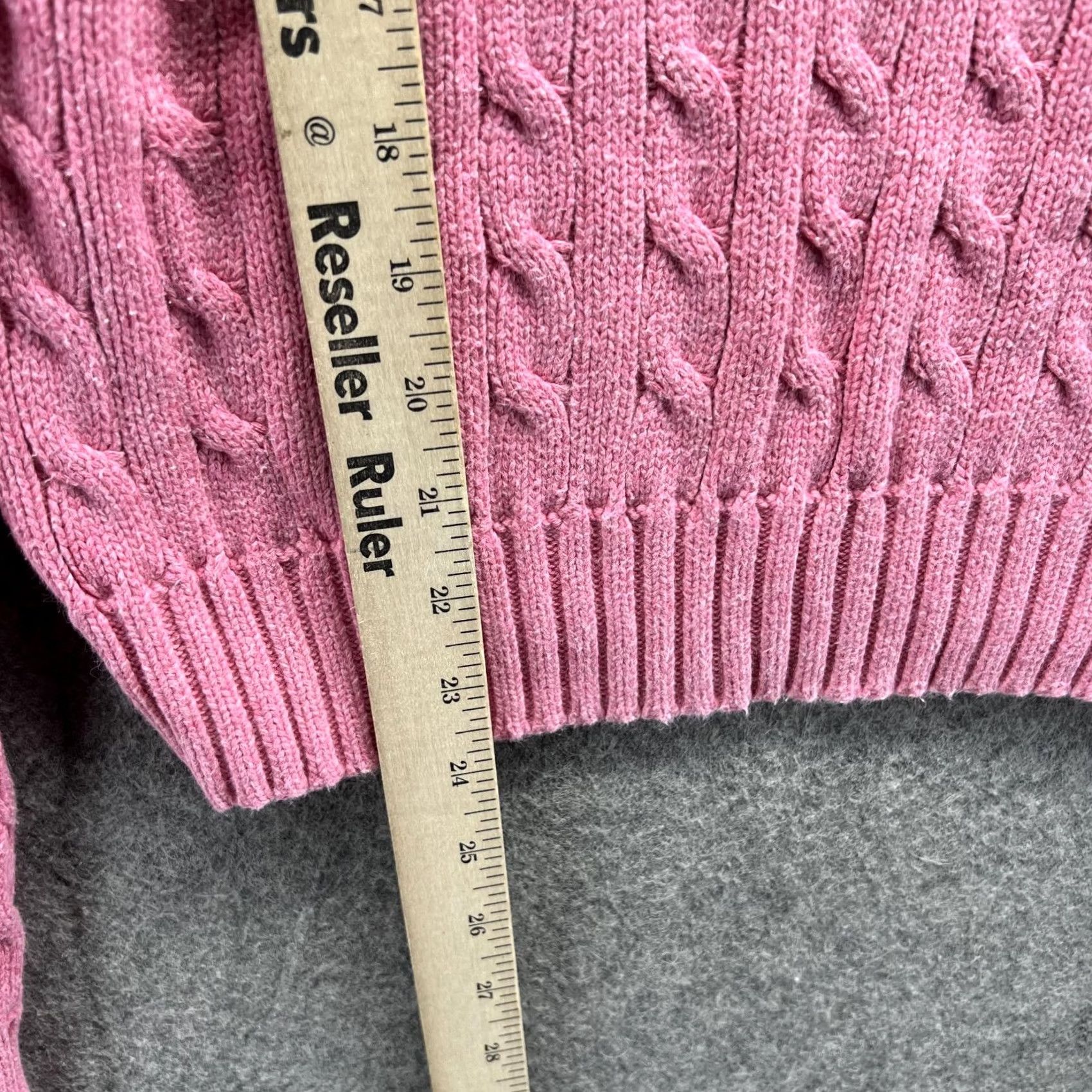 Tommy Hilfiger Tommy Hilfiger Sweater Women Medium Pink Crewneck Cable Knit Pullover Knitted Knit All Seasons Size M / US 6-8 / IT 42-44 - 7 Thumbnail