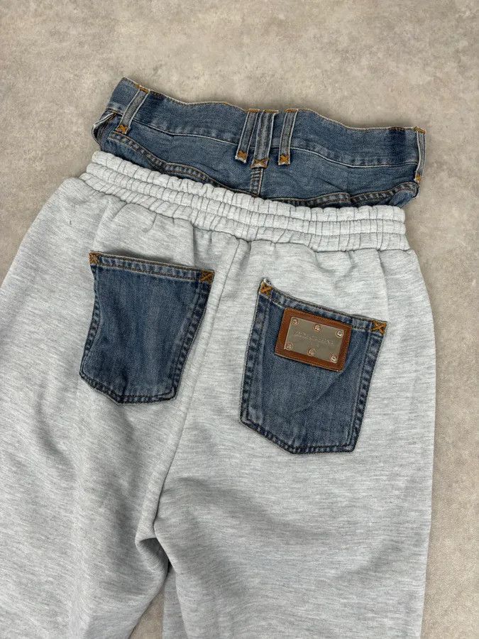 Dolce & Gabbana SS2006 Dolce & Gabbana Beige Denim Hybrid Jogger Pants Size US 32 / EU 48 - 8 Thumbnail