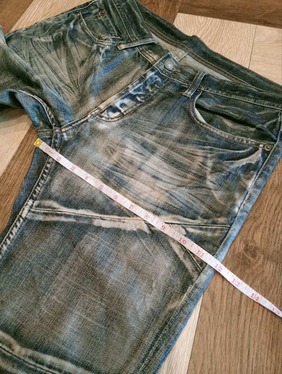 If Six Was Nine VINTAGE EDGE RUPERT JAPAN DISTRESSED LOOK JEANS Size US 35 - 17 Thumbnail