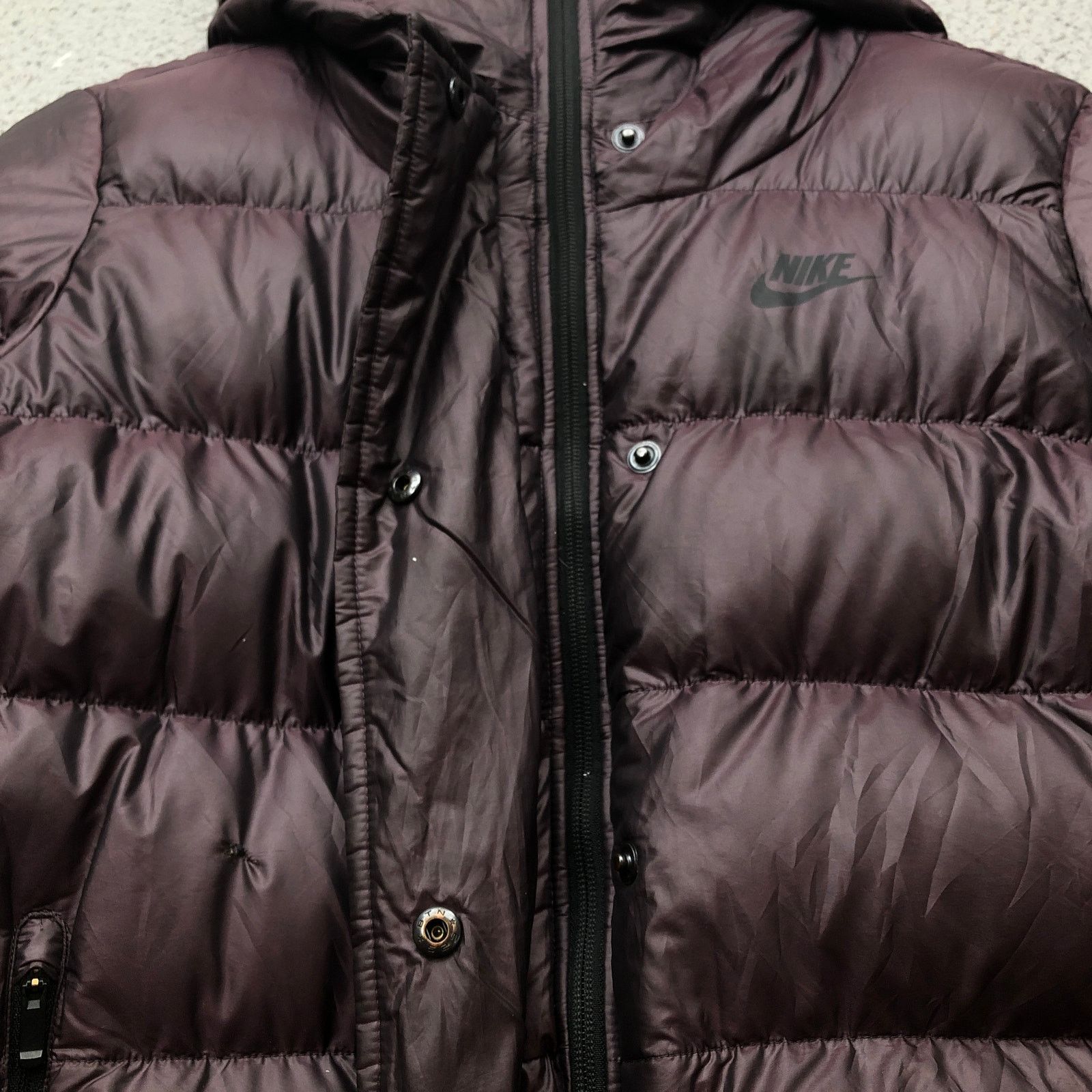 Nike Nike Sportswear Puffer Down Fill Jacket Womens L Hooded Zip Size L / US 10 / IT 46 - 10 Thumbnail