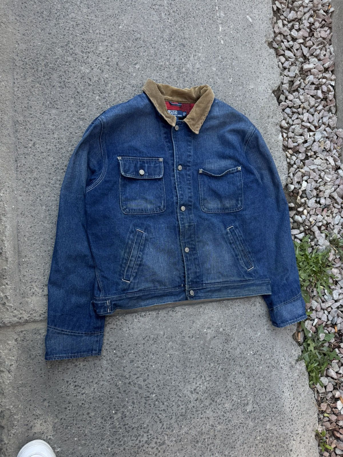 Polo Ralph Lauren Polo Ralph Lauren Denim Jacket Wool line Size US XL / EU 56 / 4 - 1 Thumbnail