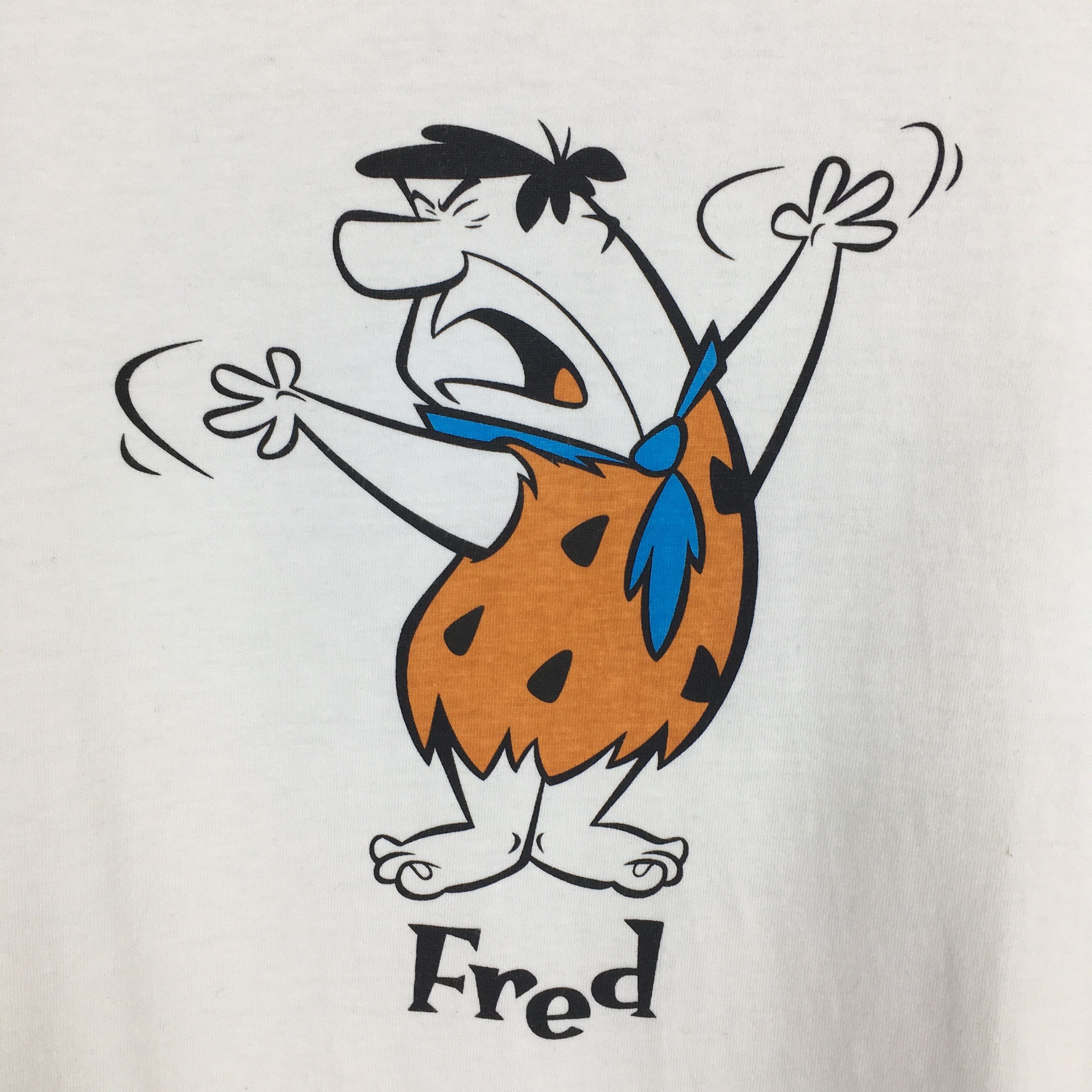 Cartoon Network × Vintage Vintage 90's The Flintstones Cartoon Ringer T shirt Medium Size US M / EU 48-50 / 2 - 6 Thumbnail