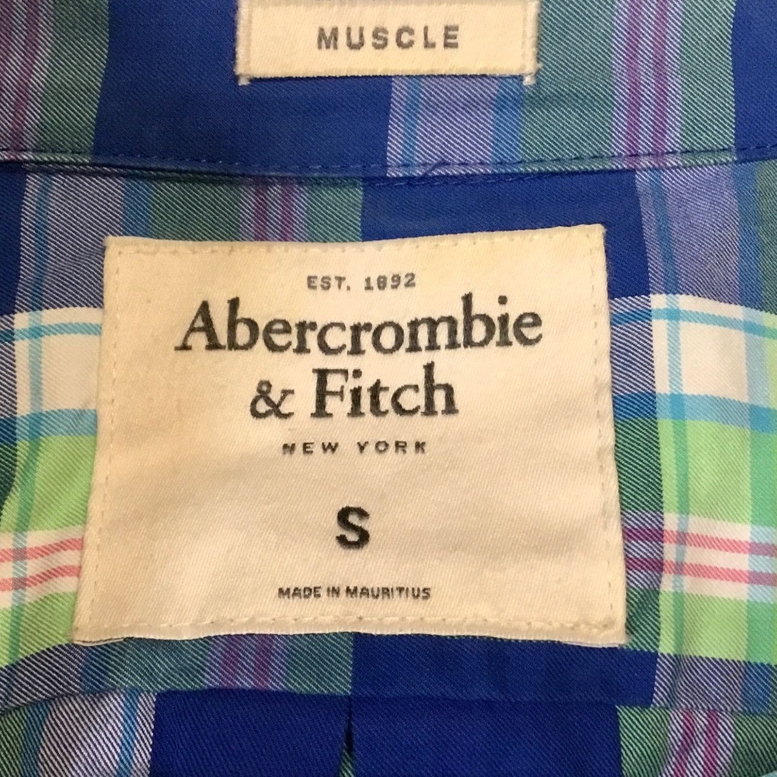 Abercrombie & Fitch Abercrombie & Fitch Muscle Plaid Cotton Shirt Size US S / EU 44-46 / 1 - 4 Thumbnail
