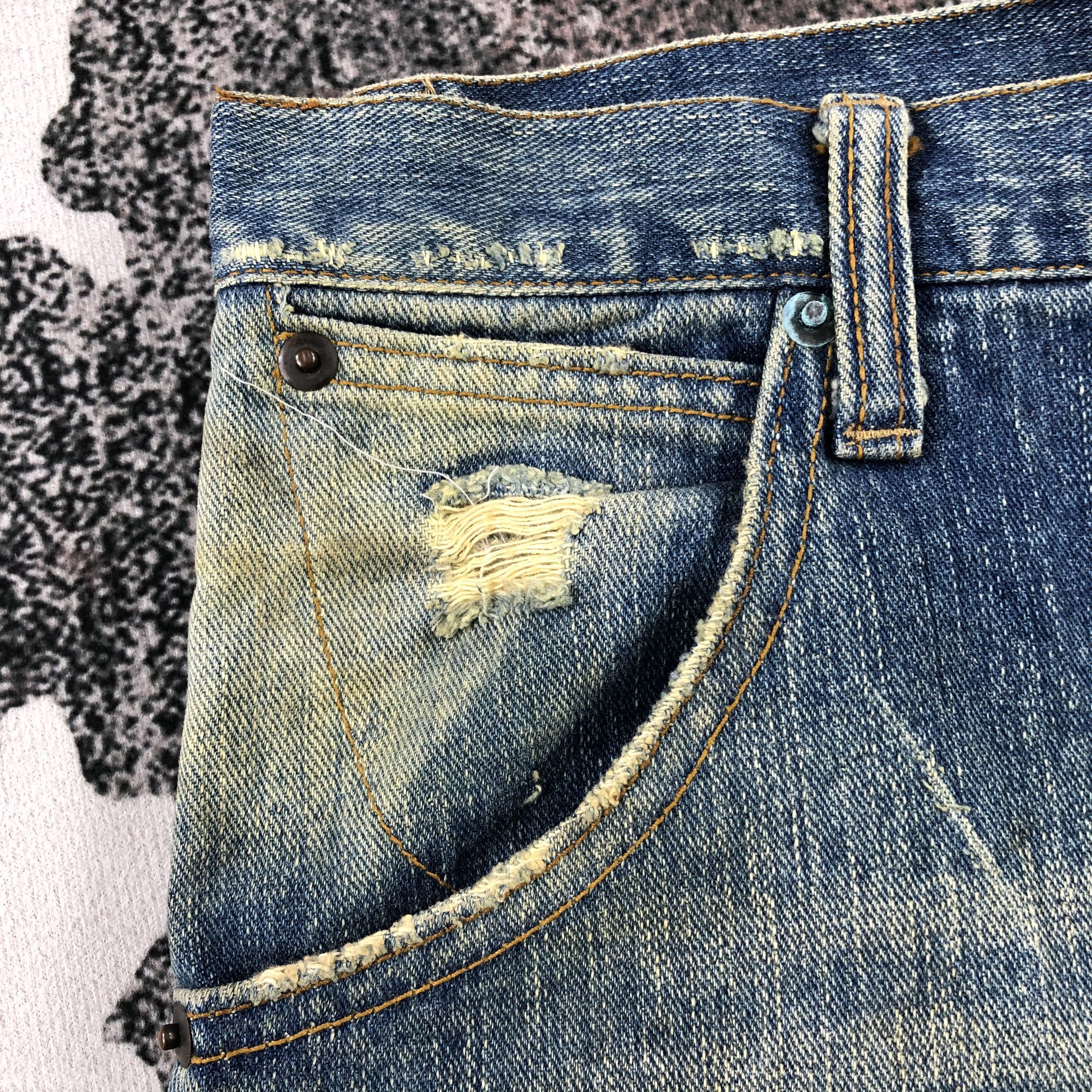Japanese Brand Exhibitionist Jeans Distressed Denim KJ815 Size US 34 / EU 50 - 9 Thumbnail