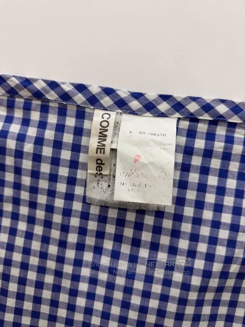 Comme des Garcons Comme Des Garcons size F Blue and White Plaid Flower Folded Size 22" - 9 Thumbnail