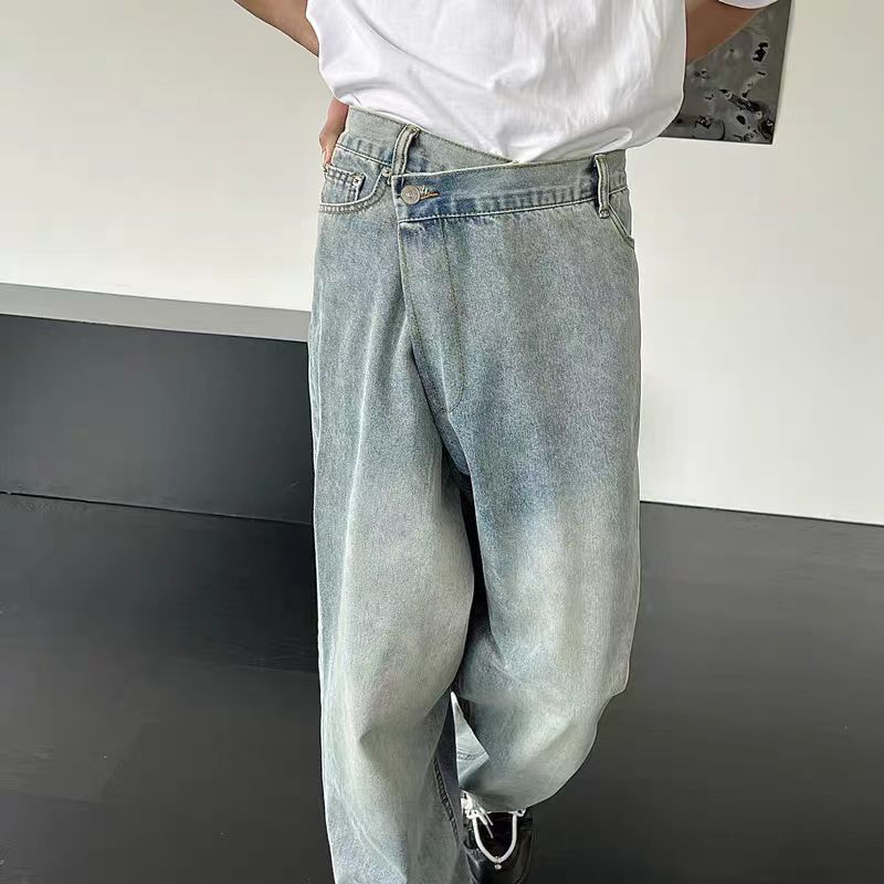 Japanese Brand × Jean Slanted button design washed and worn straight jeans Size US 32 / EU 48 - 4 Thumbnail