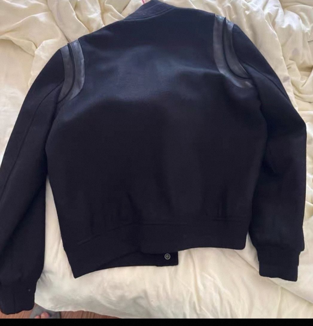 Saint Laurent Paris Saint Laurent Teddy Wool Leather Varsity Jacket- Size US L / EU 52-54 / 3 - 2 Thumbnail
