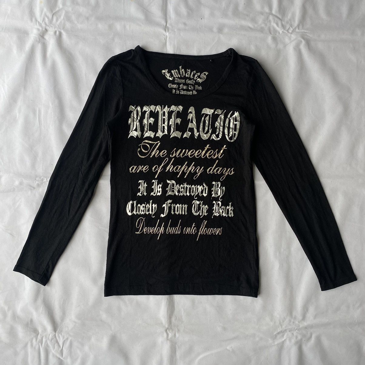 Beauty Beast × Japanese Brand × Le Grande Bleu (L.G.B.) Japanese Poem Embaces Blood Modish Long Sleeve Size US M / EU 48-50 / 2 - 2 Thumbnail