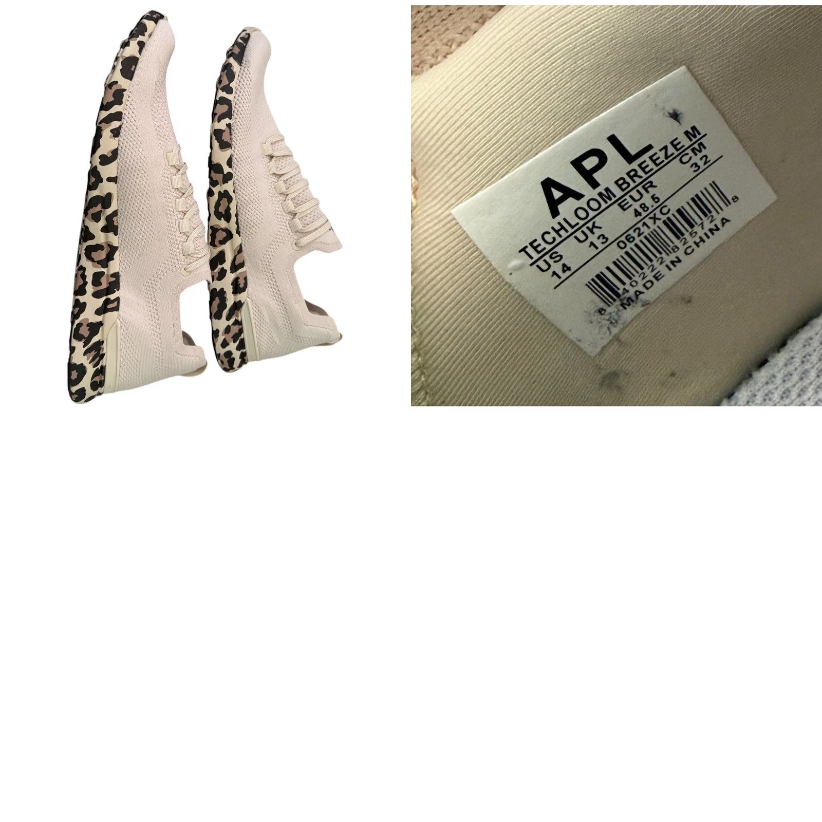 Vintage APL Men’s Parchment/Leopard TechLoom Breeze Light Running Sneakers - Size US 14 Size US 14 / EU 47 - 8 Thumbnail