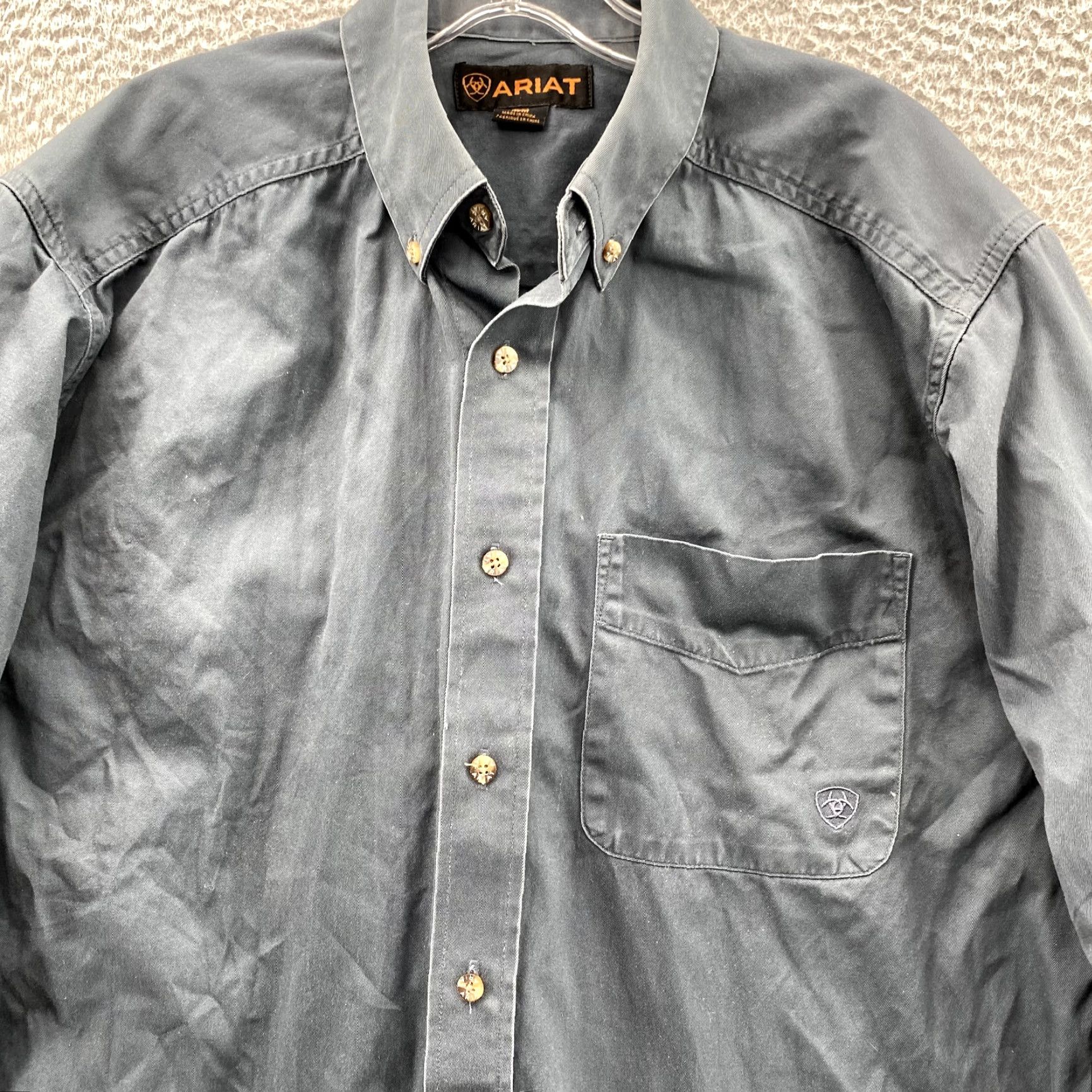 Ariat Ariat Shirt Men's Medium Navy Thick Cotton Western Outdoor Cowboy Workwear 90's Size US M / EU 48-50 / 2 - 3 Thumbnail