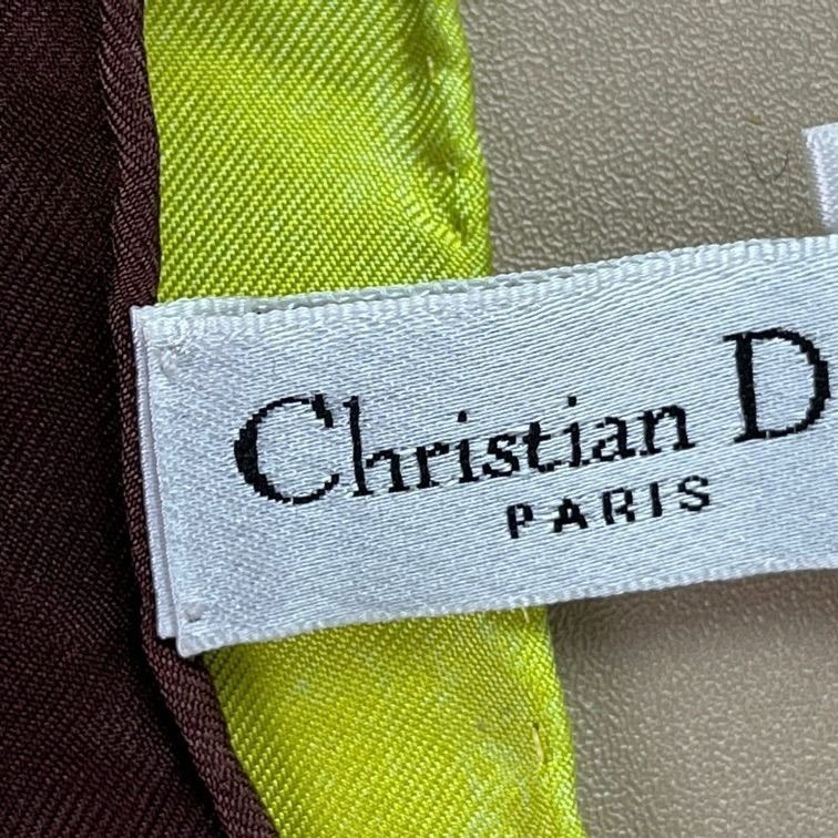 Dior Christian Dior Womens Silk Scarf 55cm x 55cm Polka Dot & Str Size ONE SIZE - 2 Thumbnail