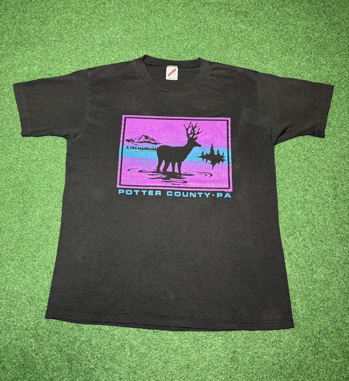 Vintage Vintage 80s 90s Deer Buck Potter County Pa Nature T Shirt Size US L / EU 52-54 / 3 - 1 Thumbnail