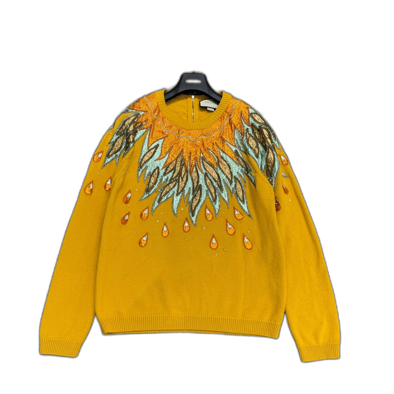 Gucci Gucci Embroidered Sheepskin Sweater Size US L / EU 52-54 / 3 - 1 Thumbnail