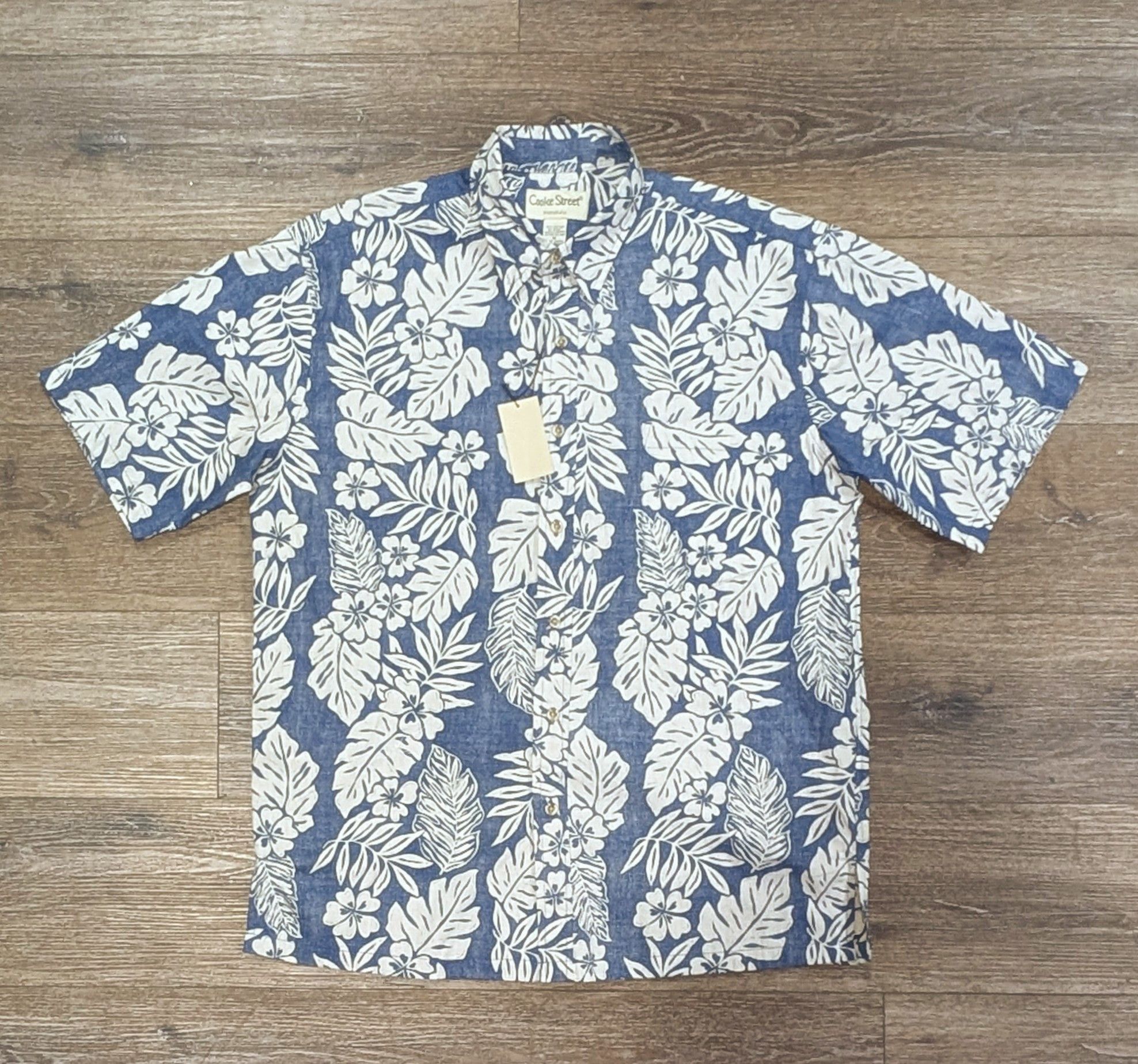 Vintage Vintage Cooke Street blue floral Hawaiian shirt - SIZE M Size US M / EU 48-50 / 2 - 1 Thumbnail