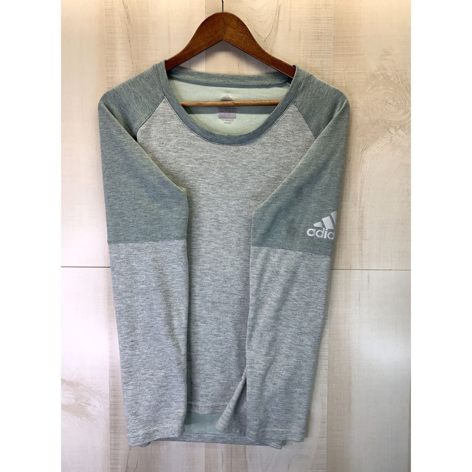 Adidas Adidas Climalite Women's XL Long Sleeve Blue Shirt Logo Sleeve 2994 Size XL / US 12-14 / IT 48-50 - 3 Thumbnail