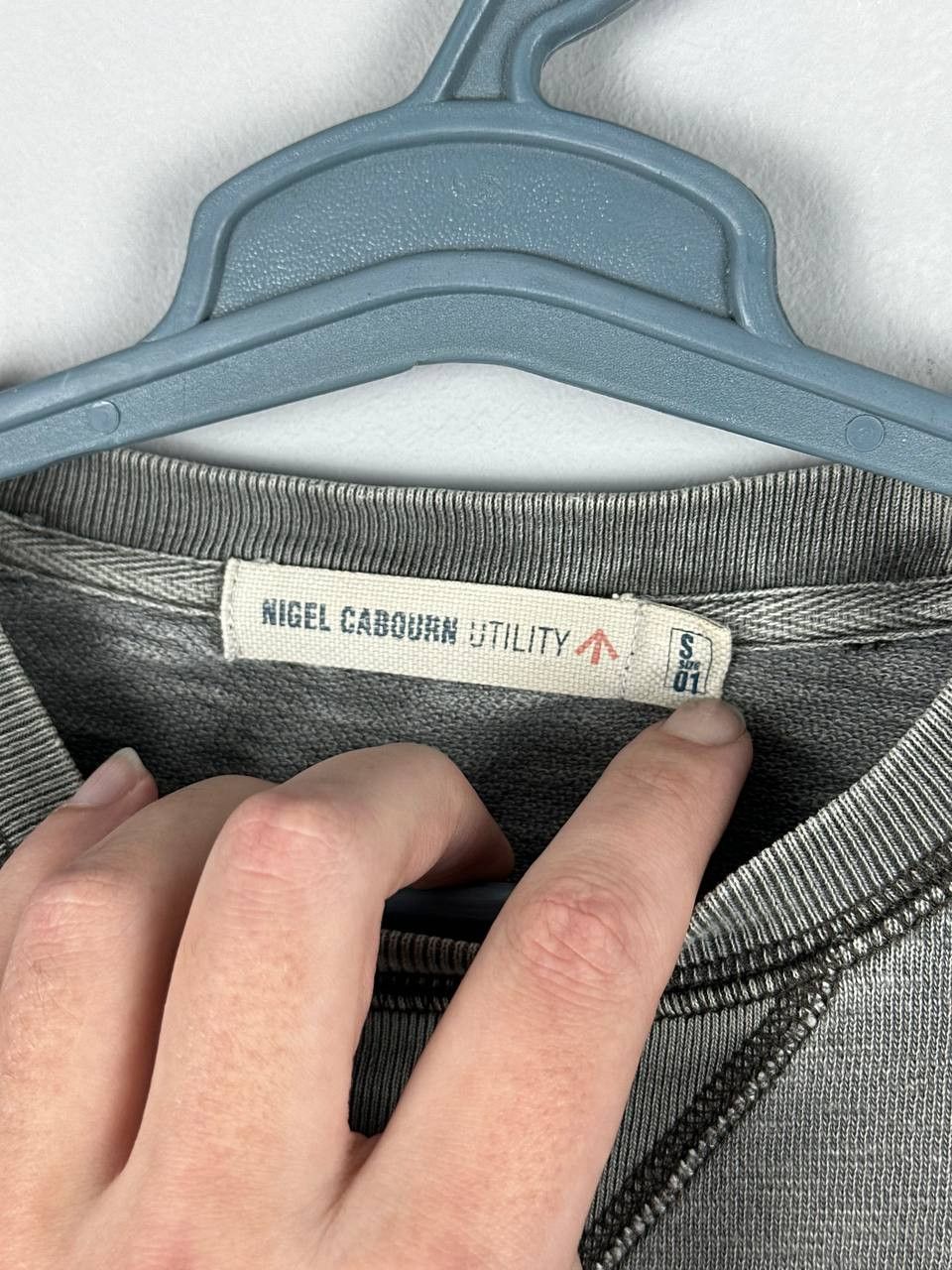 Nigel Cabourn Nigel Cabourn Utility Stone Wash Grey Army Sweatshirt Size US S / EU 44-46 / 1 - 10 Thumbnail