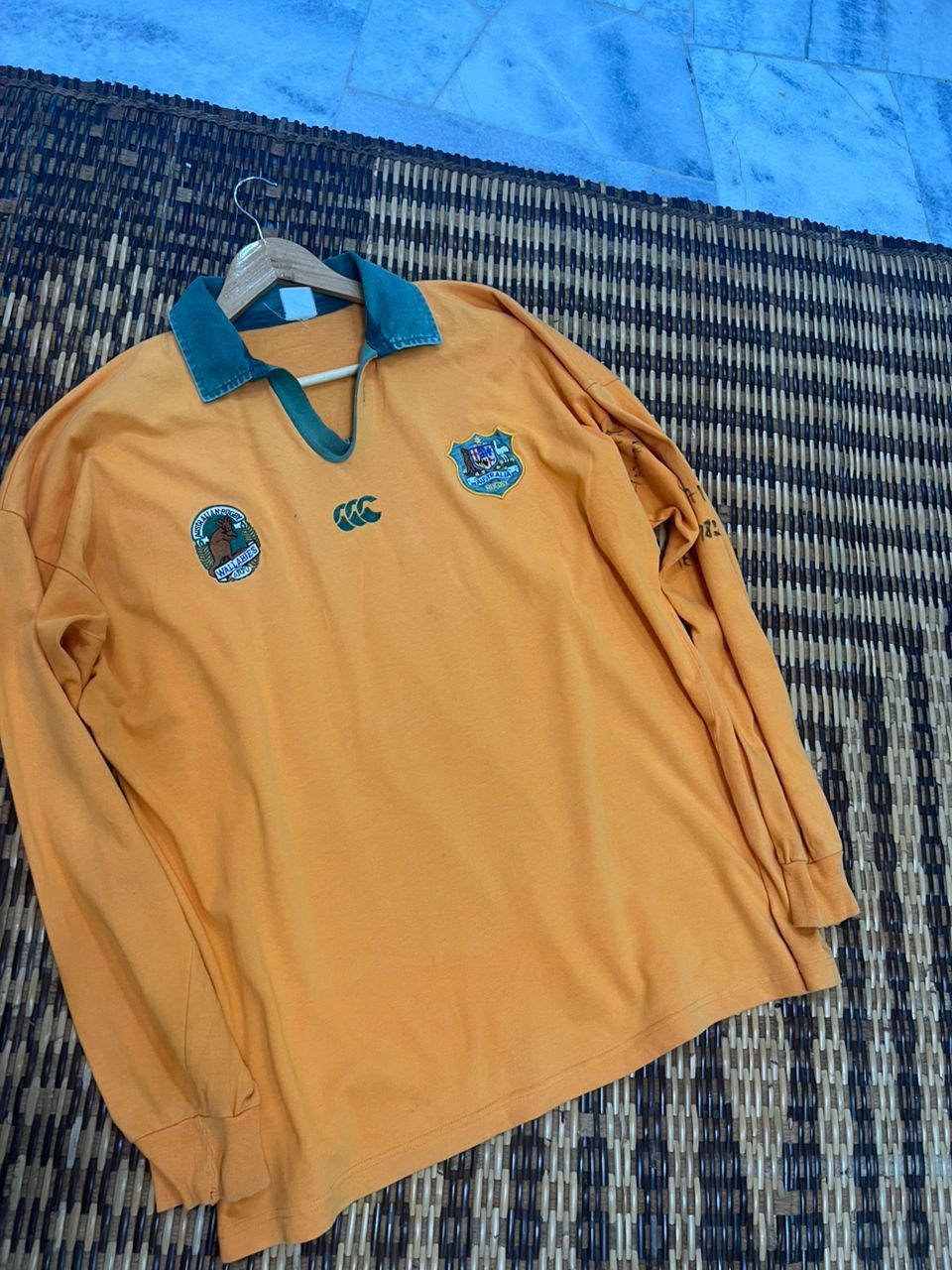 Canterbury of New Zealand 1991 1993 Australia L/s Rugby Union Shirt Wallabies Size US XL / EU 56 / 4 - 12 Thumbnail
