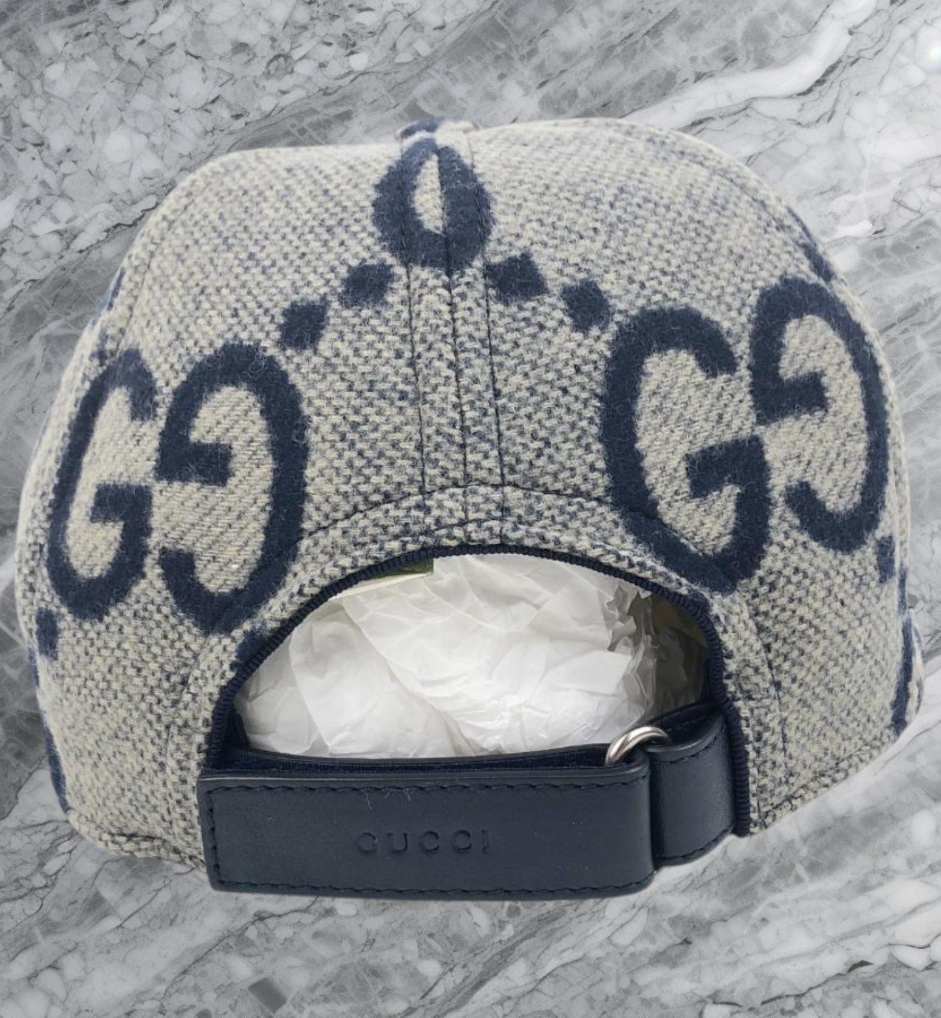 Gucci Gucci GG Monogram Jumbo Wool Canvas Baseball Cap Hat Size ONE SIZE - 5 Thumbnail