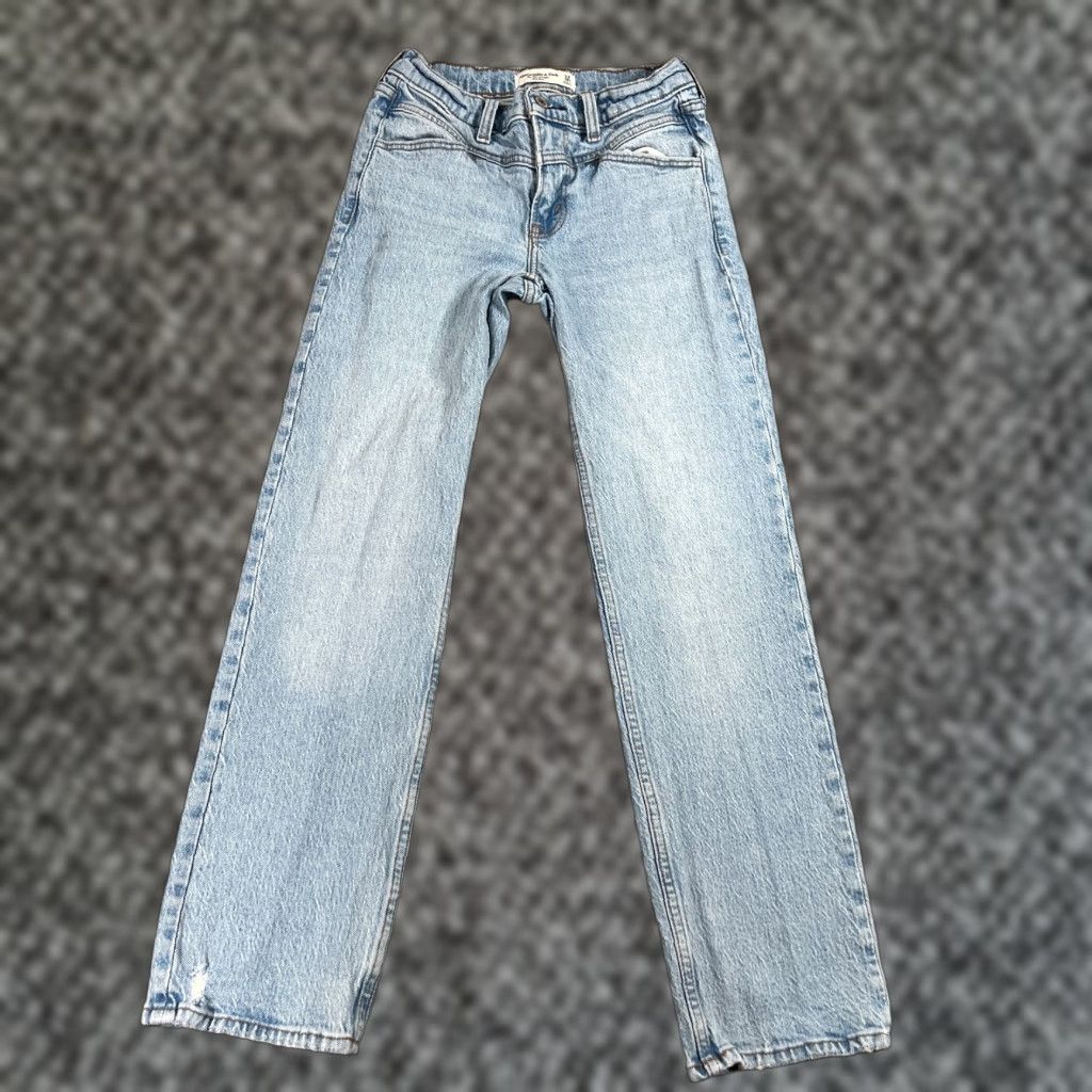 Abercrombie & Fitch Abercrombie & Fitch The 90s Straight Mid Rise Blue Denim Jeans Women 00 Size 24" / US 00 / IT 34 - 1 Thumbnail