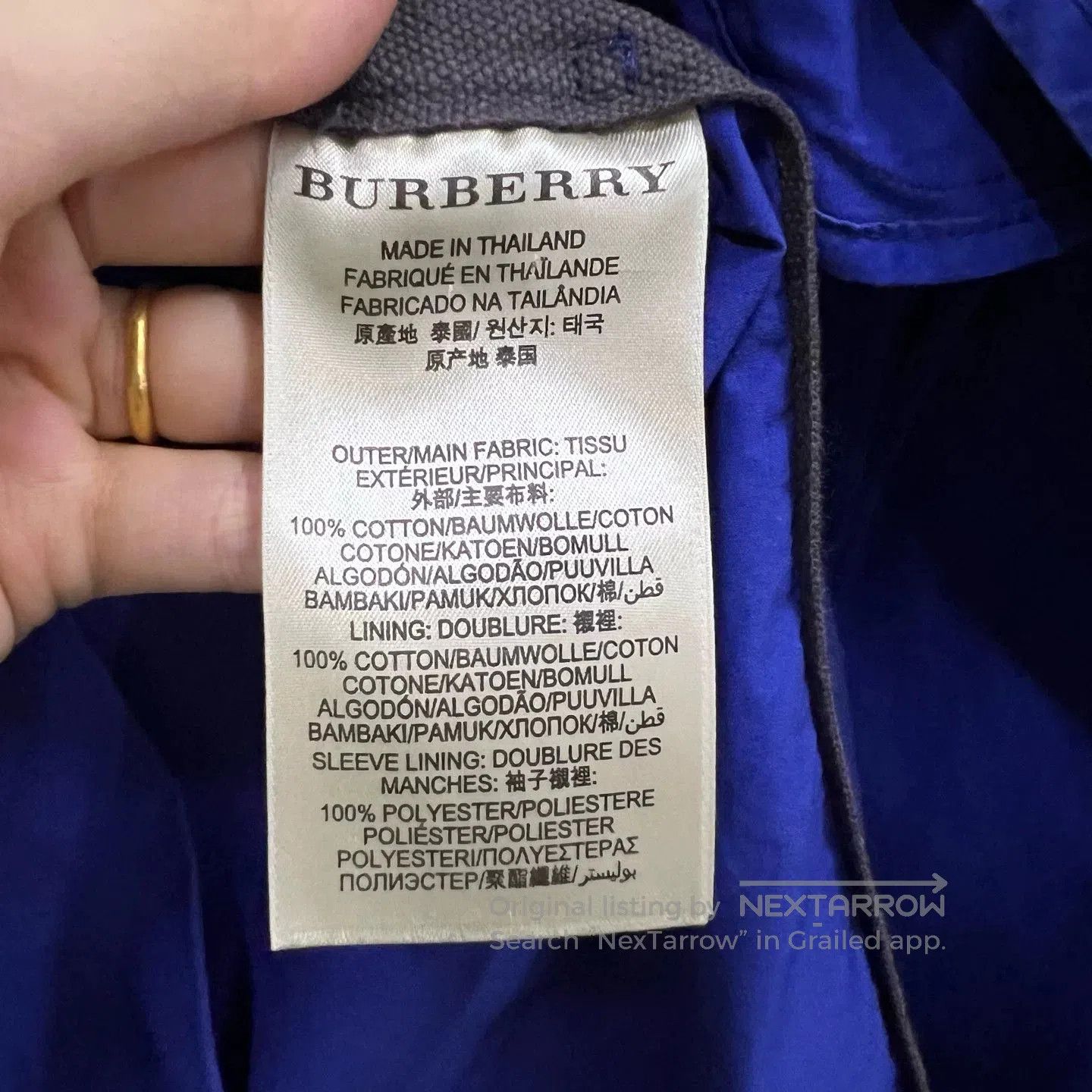 Burberry Burberry Blue Double-Breasted Trench Coat. Size S / US 4 / IT 40 - 3 Thumbnail