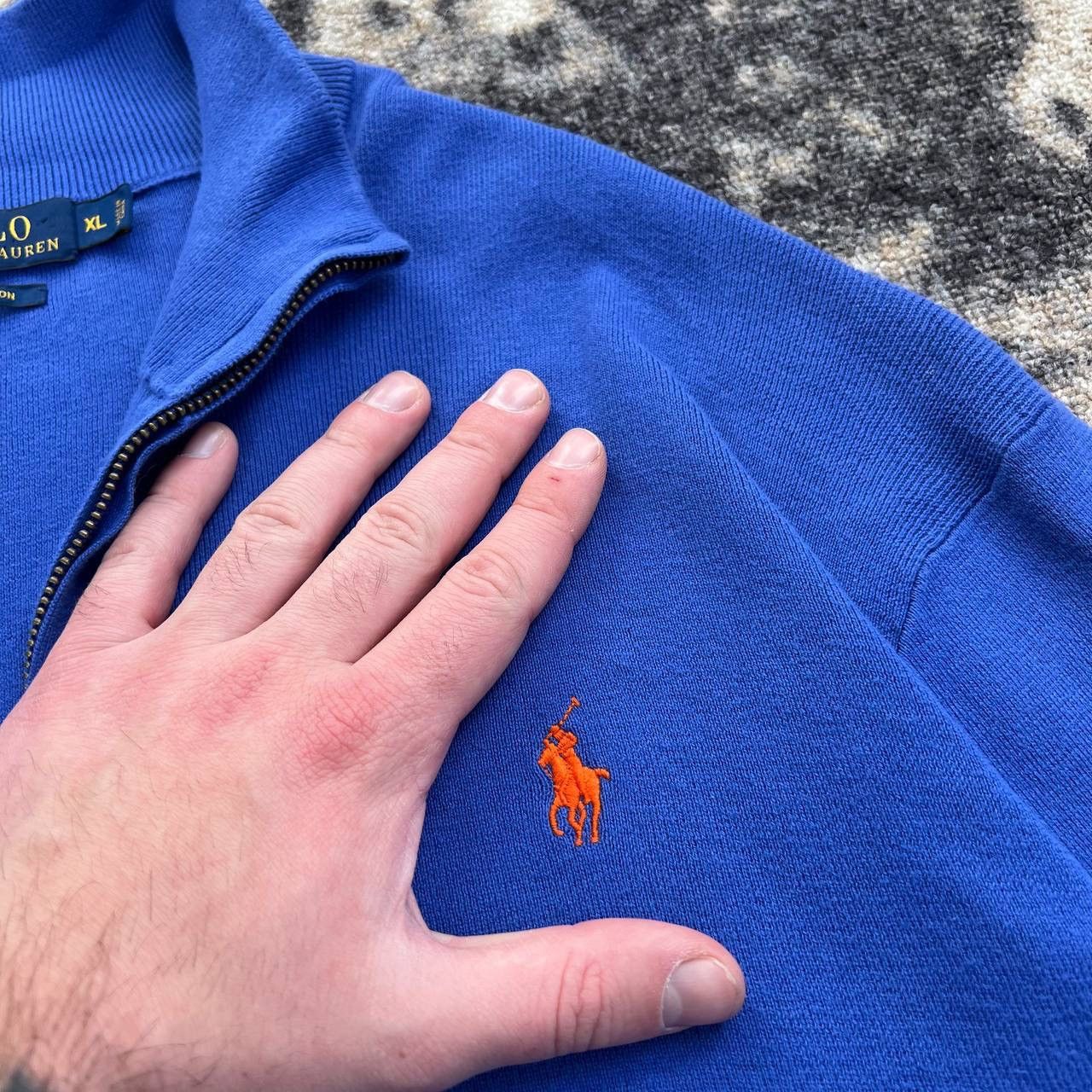 Polo Ralph Lauren Polo Ralph Lauren Luxuru Quarter Zip Up Mini Logo Sweater Size US XL / EU 56 / 4 - 4 Thumbnail