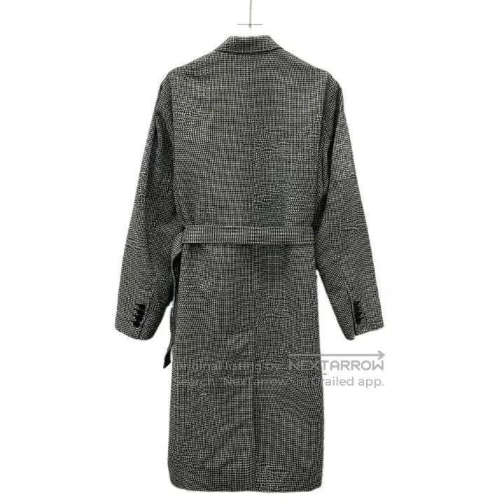 Dior gray houndstooth wool trench coat with belt. Size US L / EU 52-54 / 3 - 2 Thumbnail