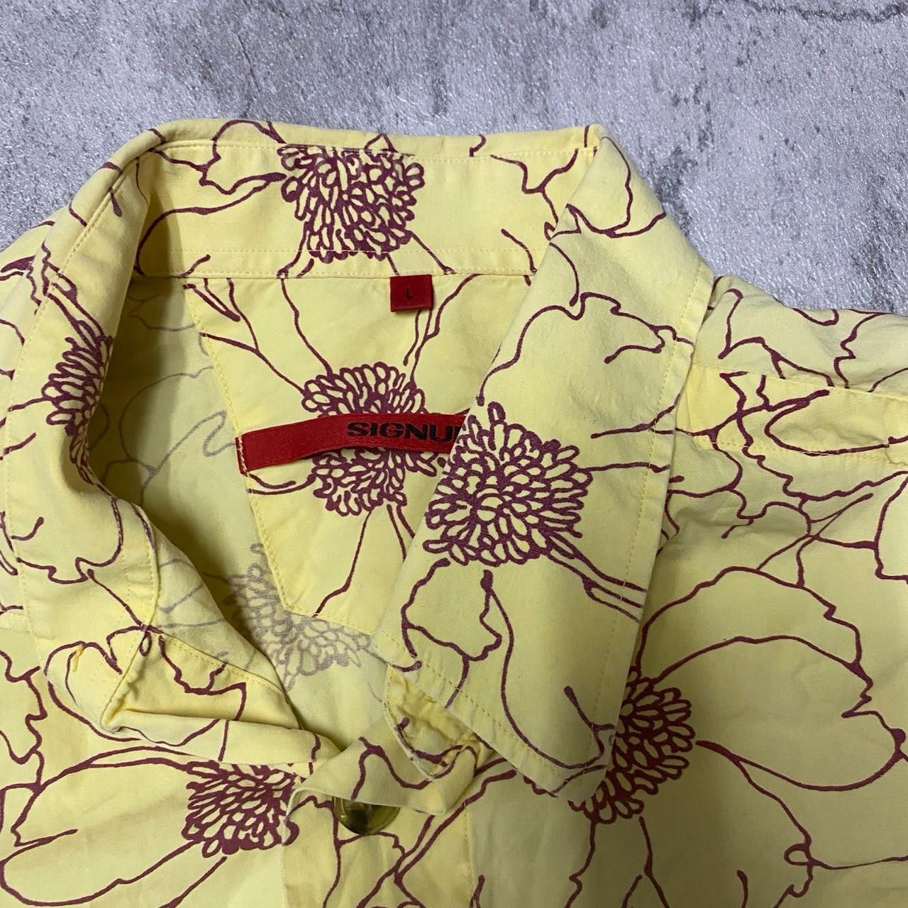 Other Yellow floral button-up shirt with brown accents Size US L / EU 52-54 / 3 - 3 Thumbnail