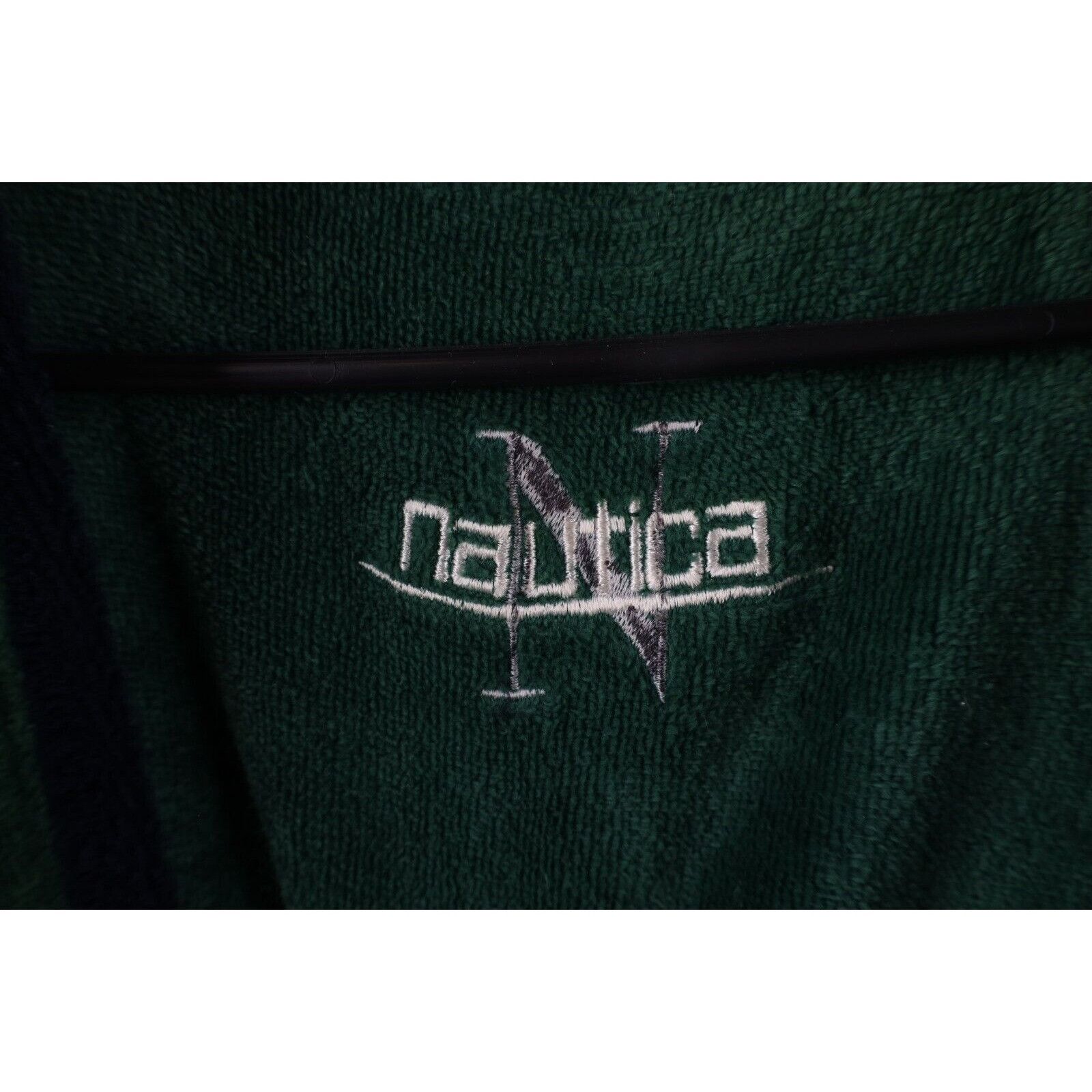 Nautica × Vintage Vintage 90s Nautica Distressed Terry Cloth Hooded Bath Robe Size US XL / EU 56 / 4 - 10 Thumbnail