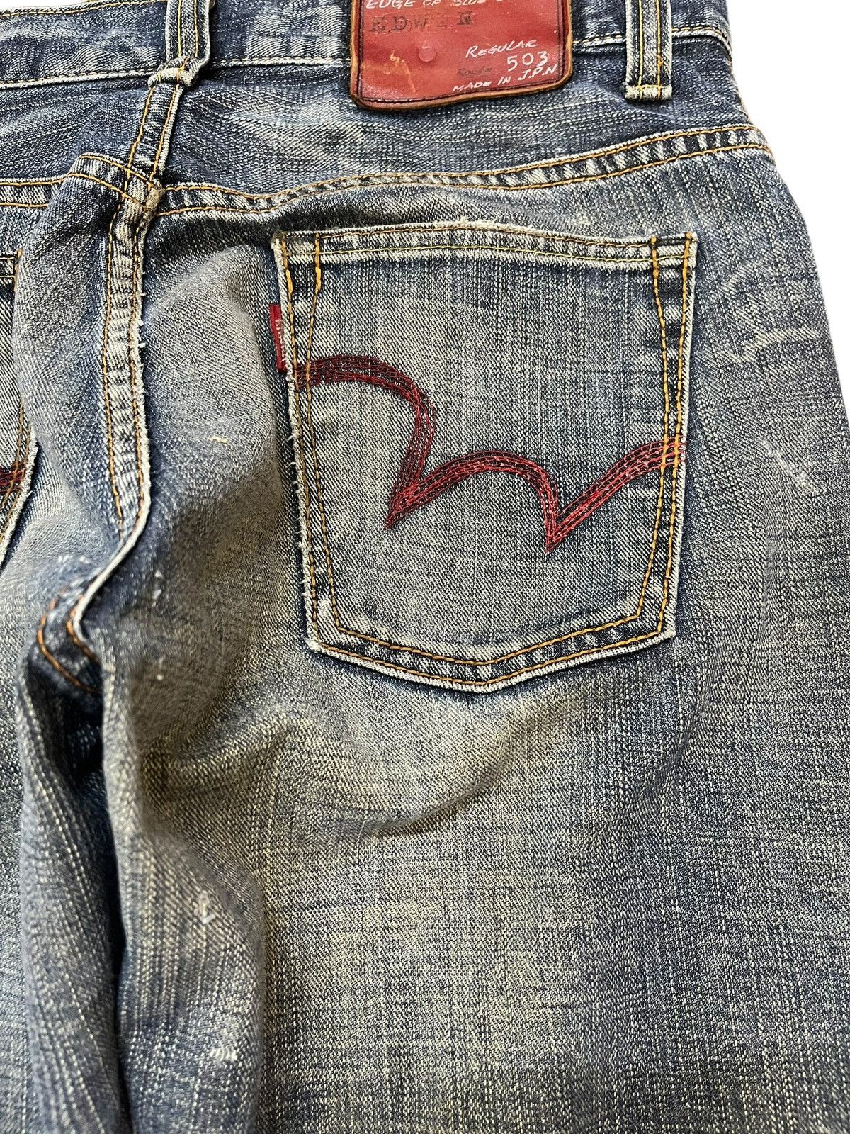 Edwin Vintage Edwin 503 Edge Mudwash Distressed Denim Size US 31 - 8 Thumbnail