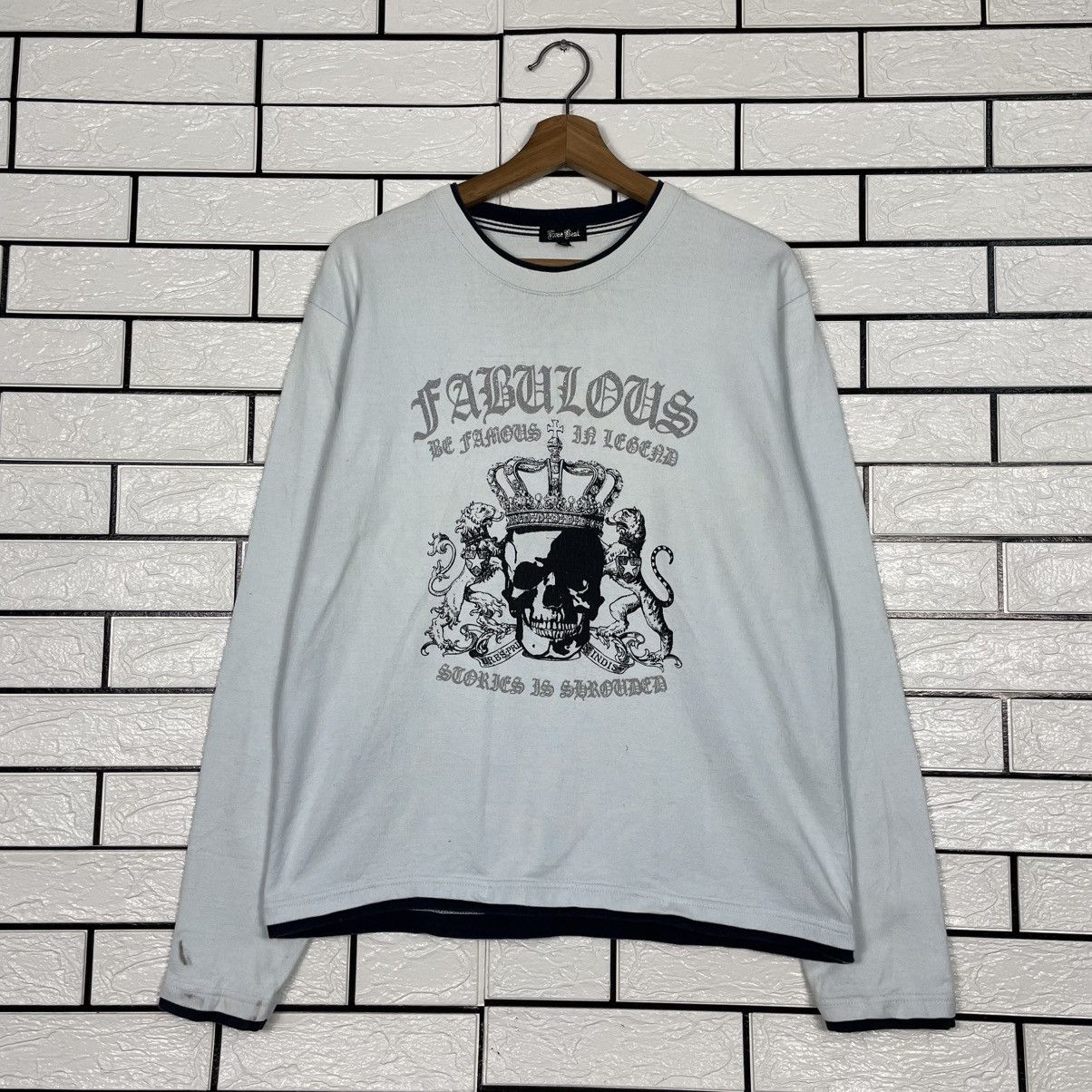 Japanese Brand Japanese Brand Free Beat Skull Sweatshirt Size US S / EU 44-46 / 1 - 1 Thumbnail