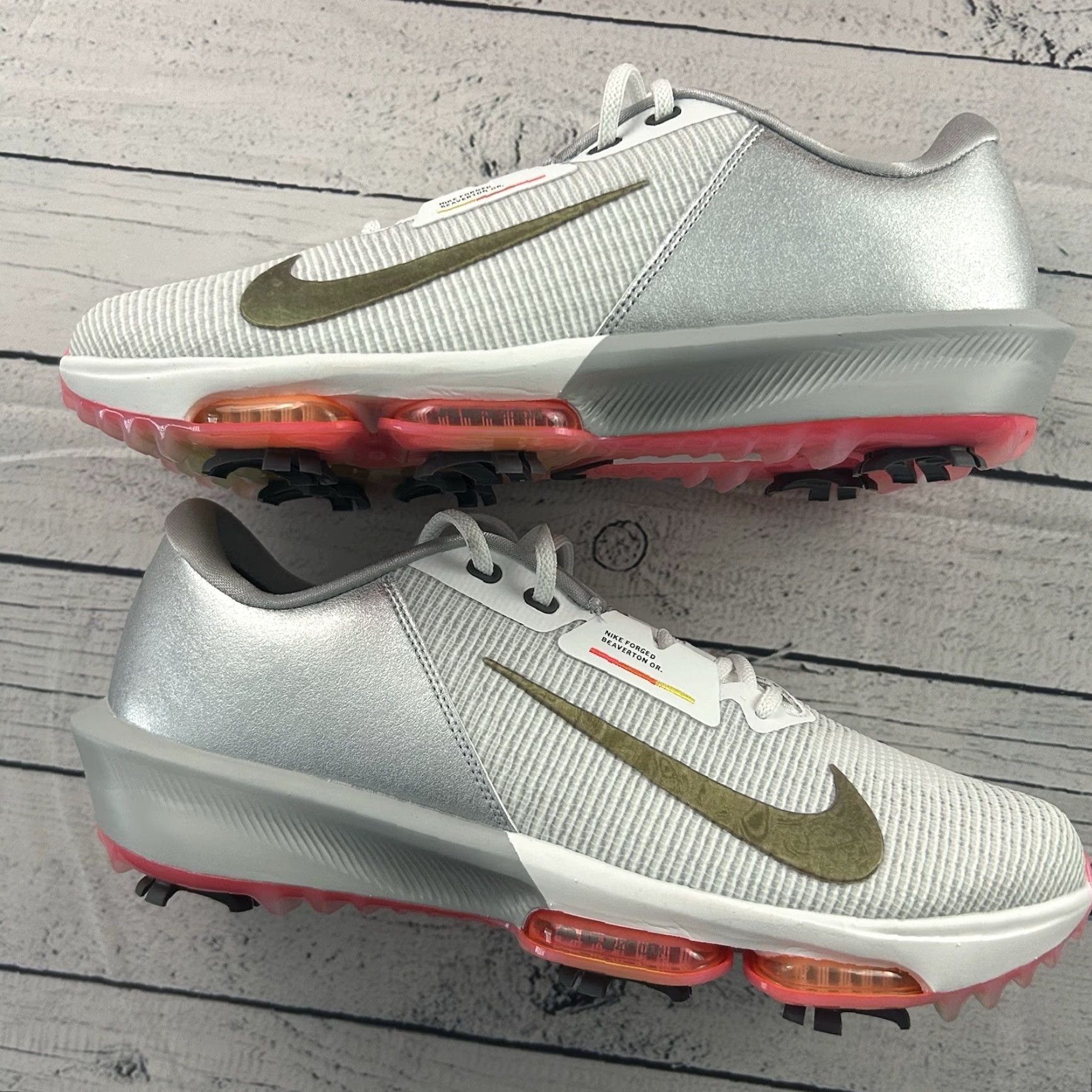 Nike Nike Infinity Tour 2 NRG US Open Golf HM9678-100 Mens Size 12.5 White Nike Infinity Tour 2 Sneakers Golf Shoes HM9678-100 Mens Size 12.5 White Size US 12 / EU 45 - 2 Thumbnail