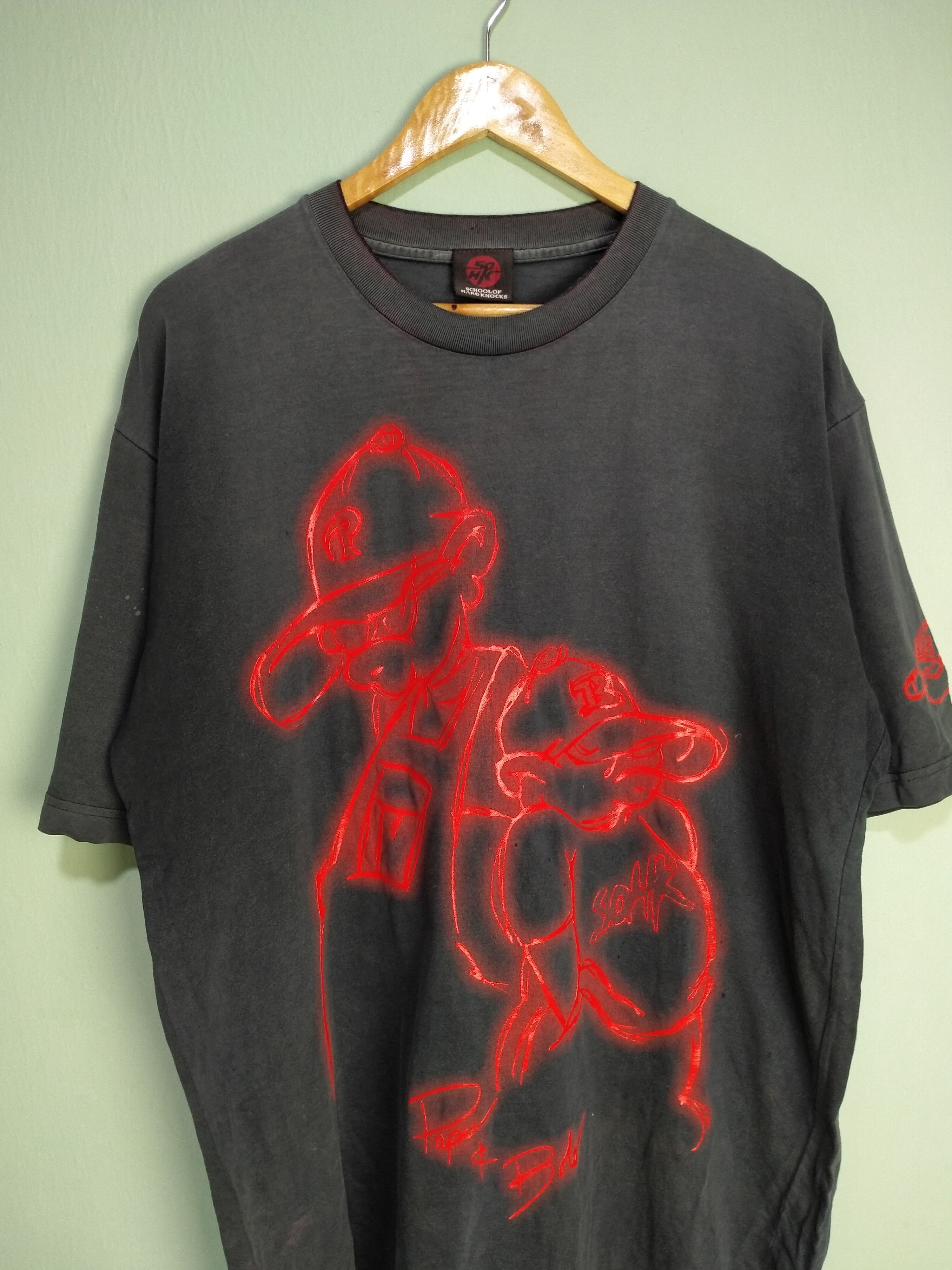 Vintage Trash school of hard knocks sunfaded tee Size US L / EU 52-54 / 3 - 5 Thumbnail