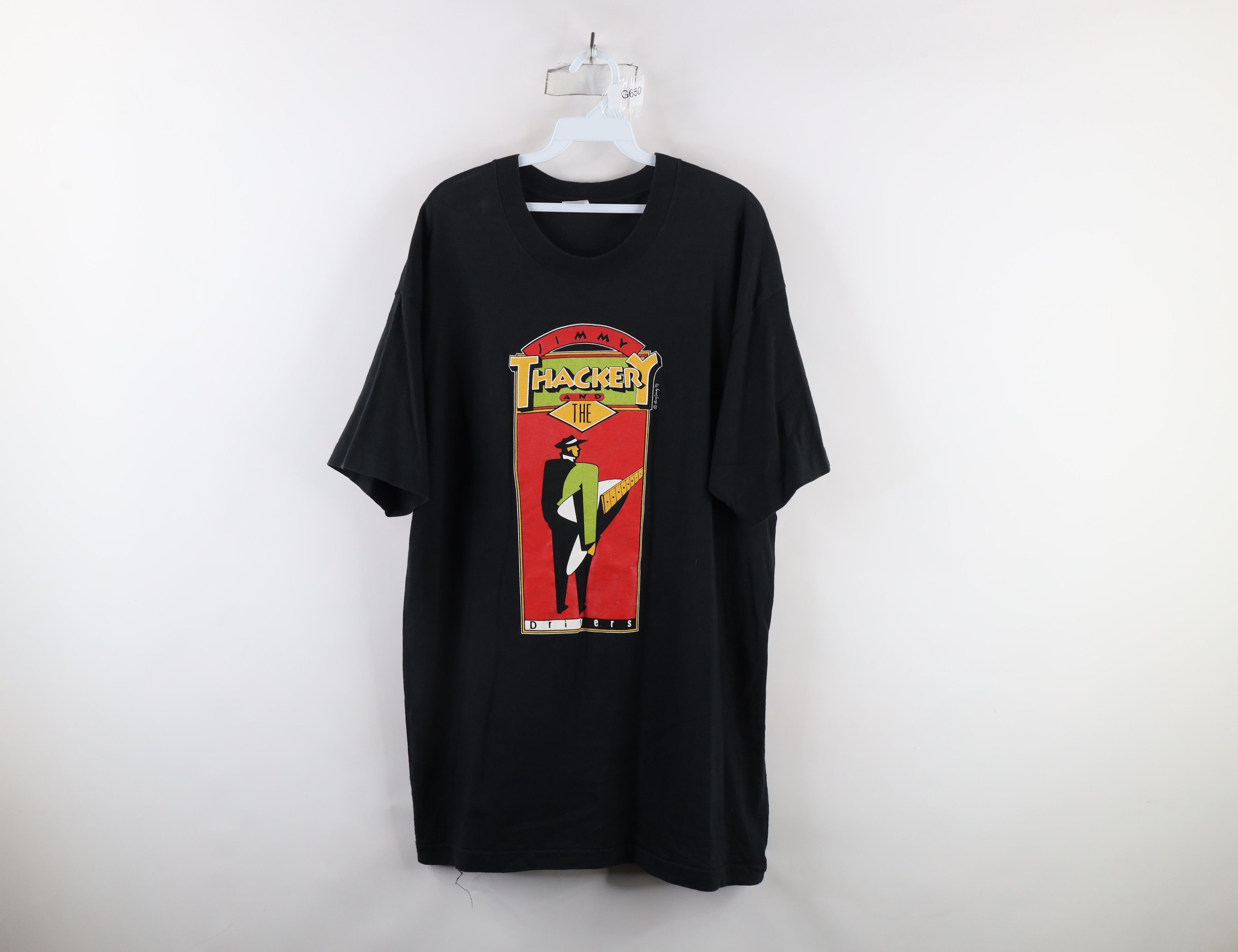 Vintage Vintage 90s Jimmy Thacker and the Drivers Band T-Shirt Size US XL / EU 56 / 4 - 1 Thumbnail