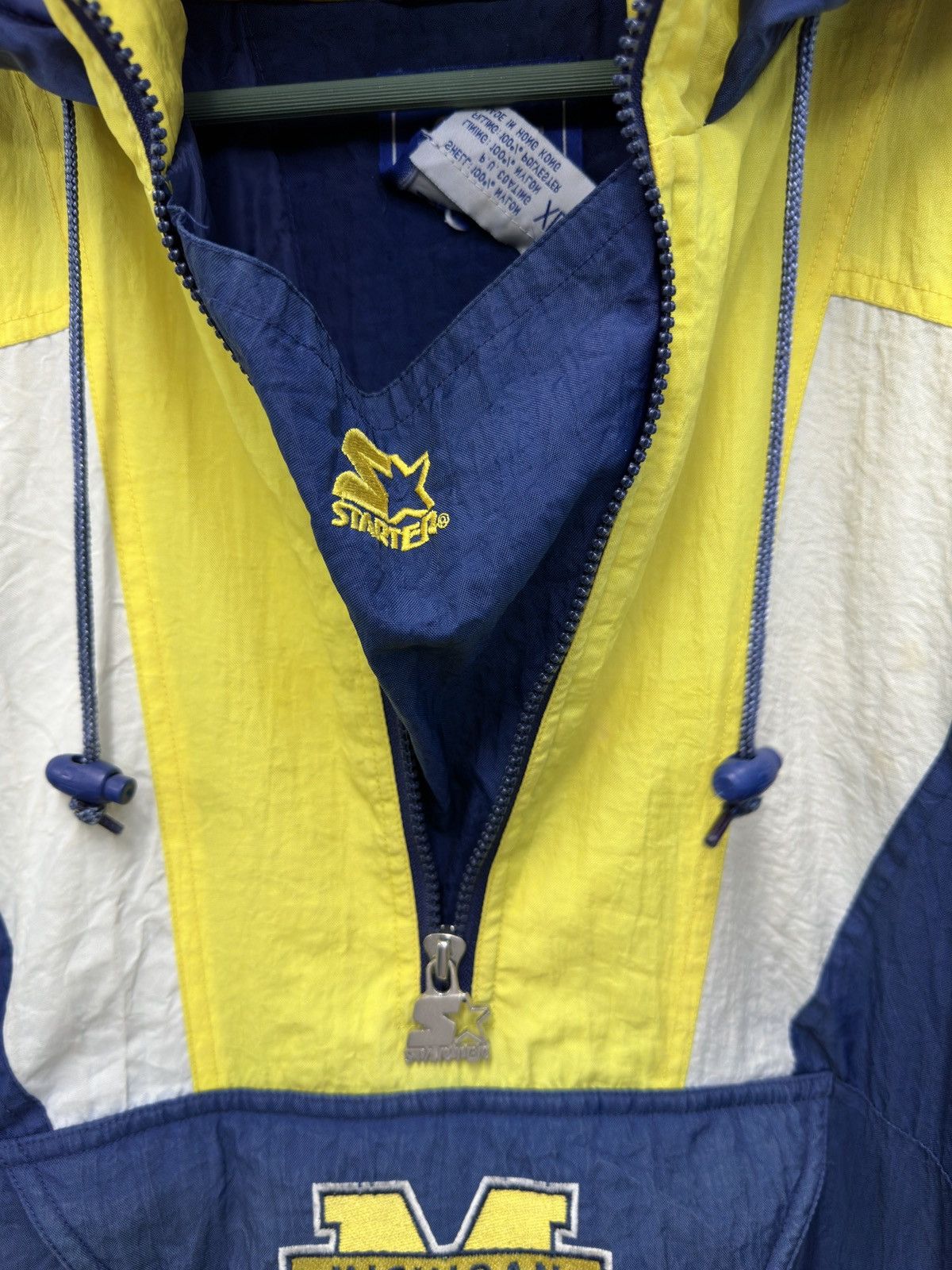 NFL × Starter × Vintage Vintage Starter Michigan NFL Anorak Oversized Jacket MJ105 Size US XXL / EU 58 / 5 - 5 Thumbnail