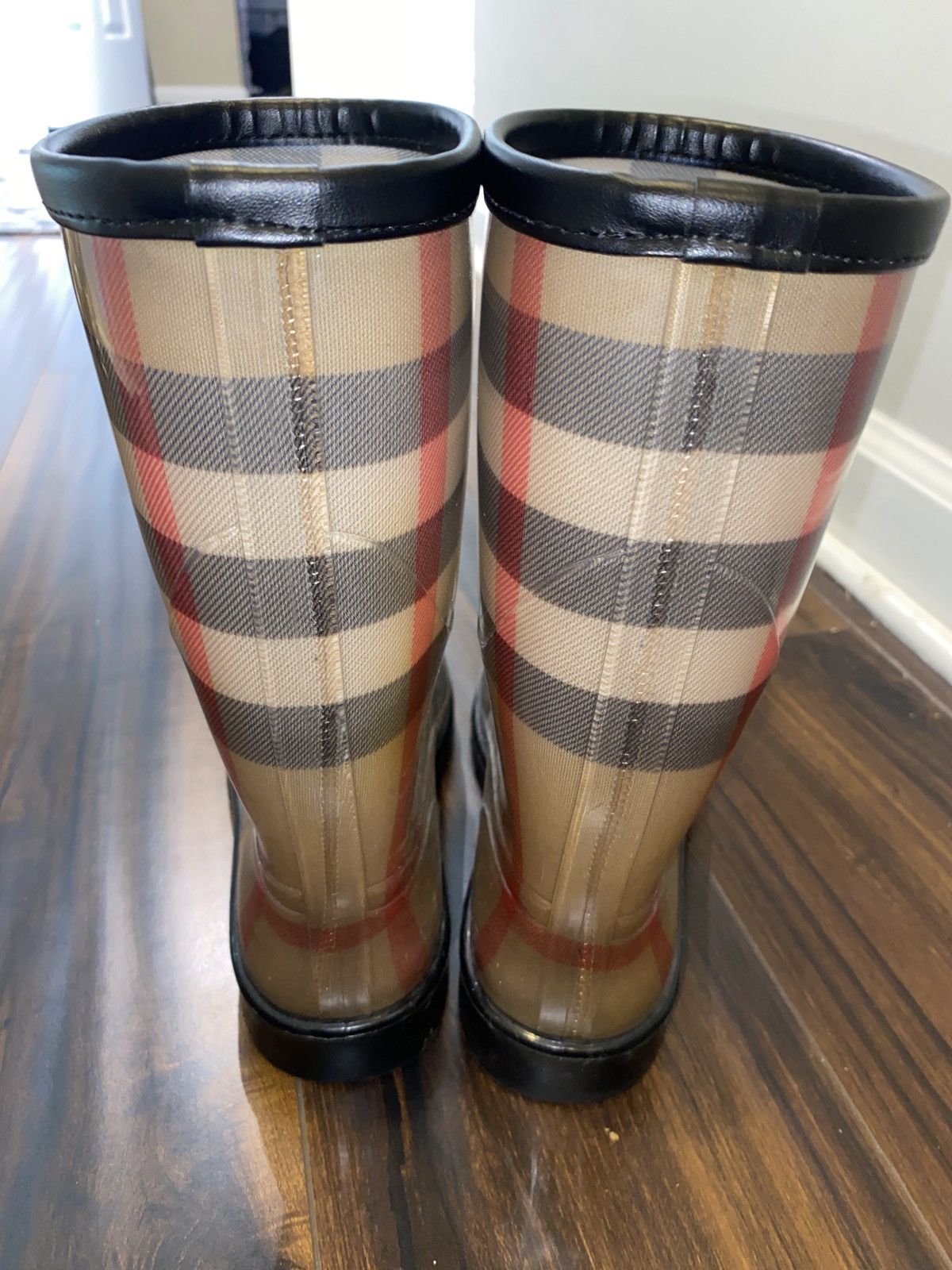 Burberry Burberry Lisson Classic Check Mid Calf Rain Boots Size US 8 / IT 38 - 4 Thumbnail