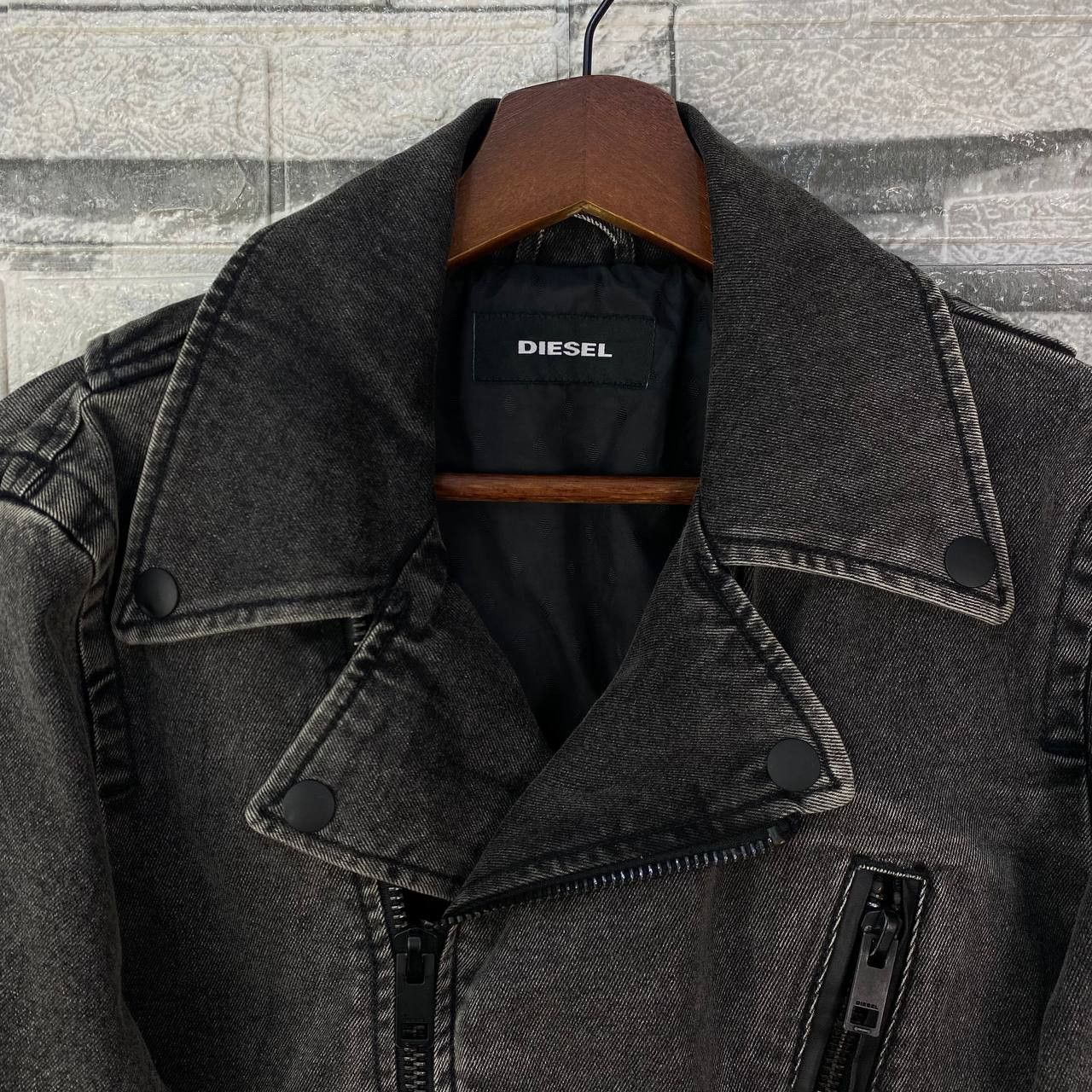 Diesel DIESEL BIKER JACKET FADED BLACK MEDIUM Size US M / EU 48-50 / 2 - 5 Thumbnail
