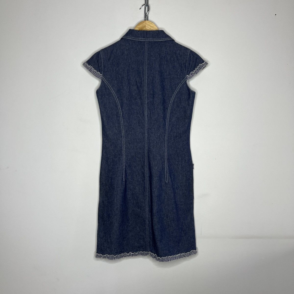 Designer × Japanese Brand René International Mini Denim Dress Uniform Preppy Style Size XS / US 0-2 / IT 36-38 - 7 Thumbnail